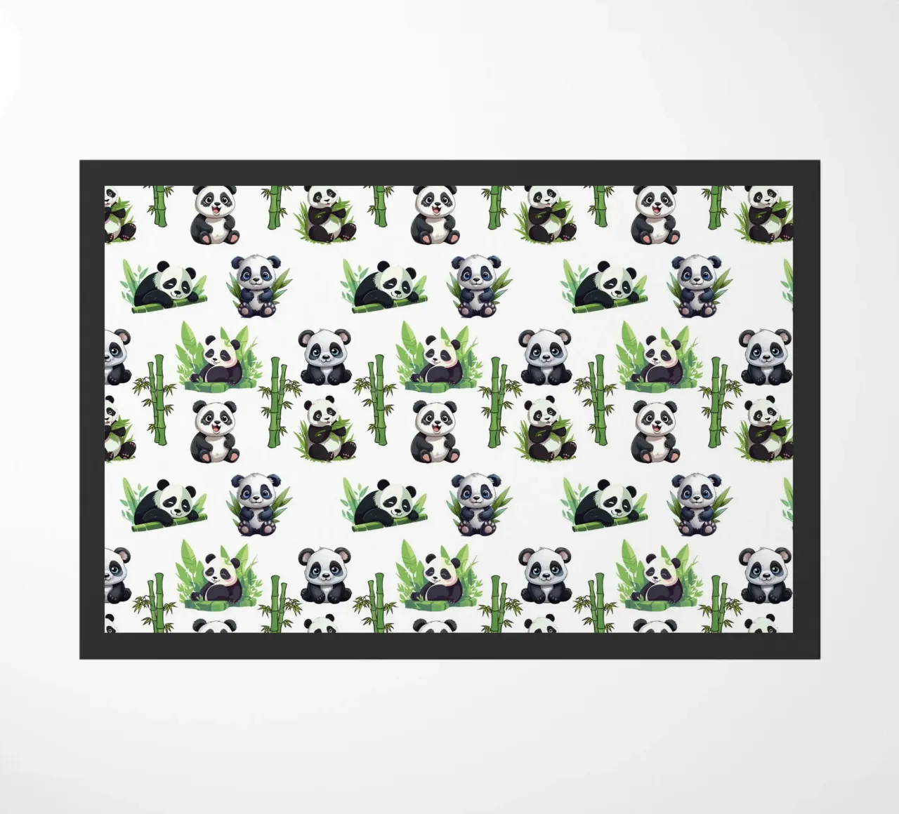 cute panda pattern doormat by berwies design