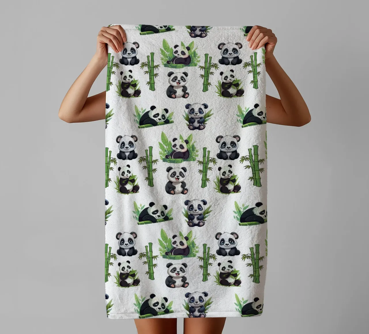 cute panda pattern asciugamano da bagno da berwies design