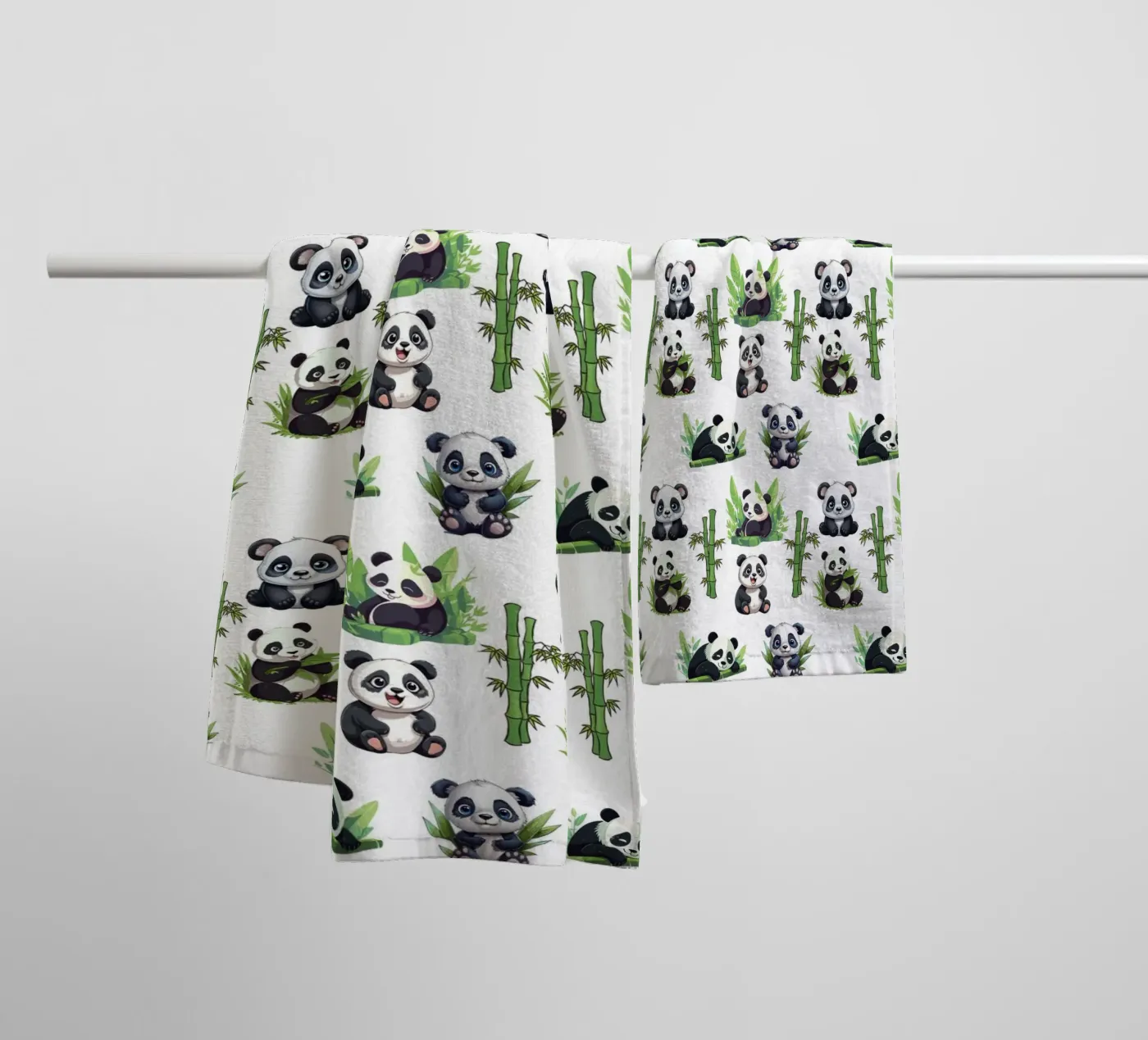 cute panda pattern towel by berwies design