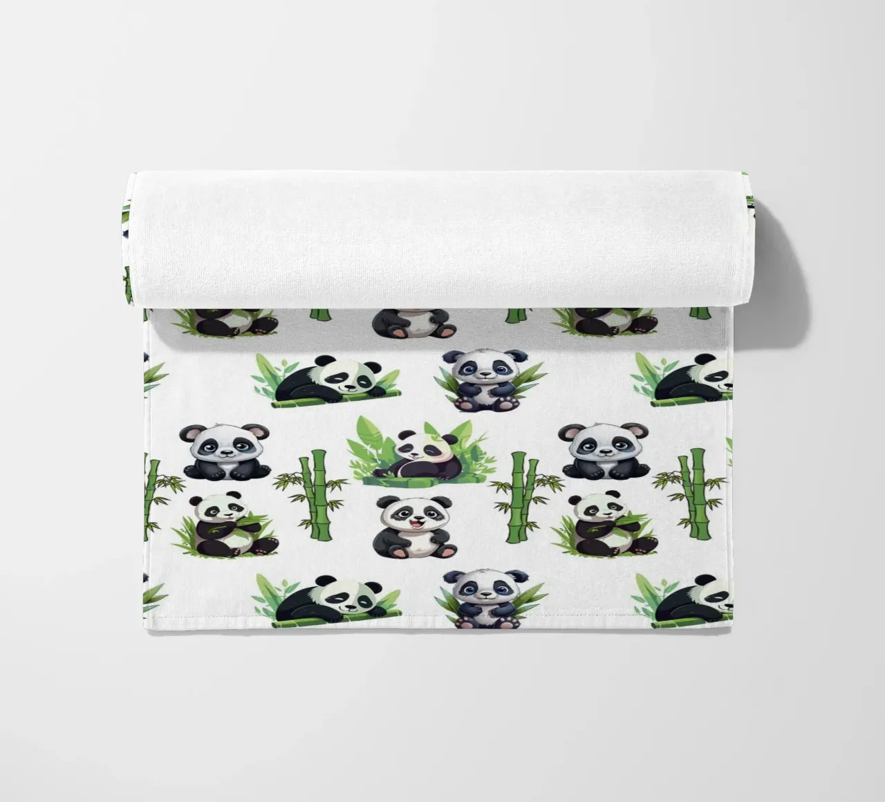 schattig pandapatroon strandhanddoek van berwies design