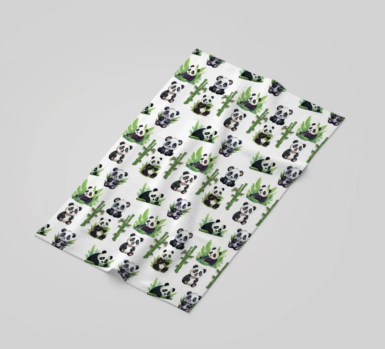 schattig pandapatroon strandhanddoek van berwies design