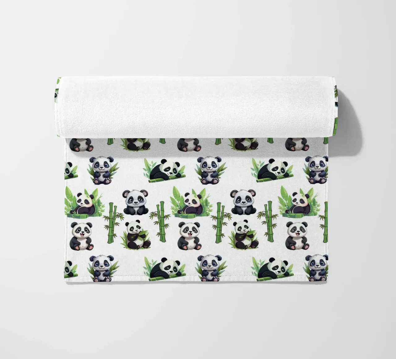 schattig pandapatroon strandhanddoek van berwies design