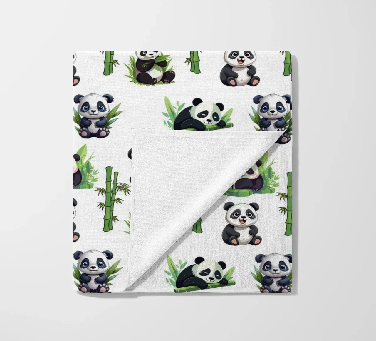 schattig pandapatroon strandhanddoek van berwies design
