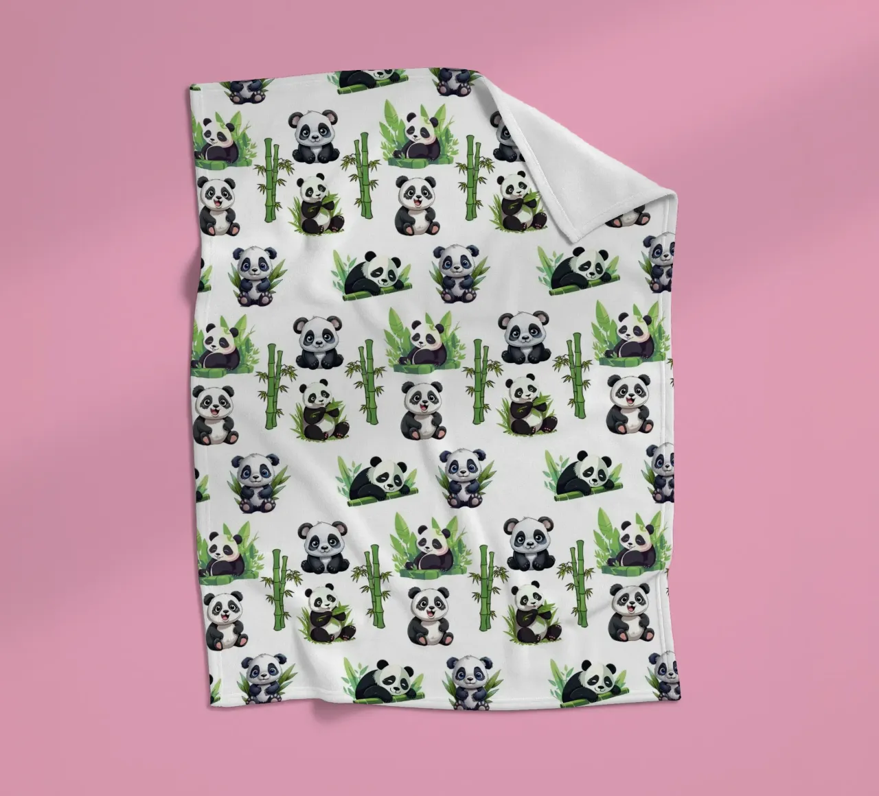 cute panda pattern fleecedeken van berwies design