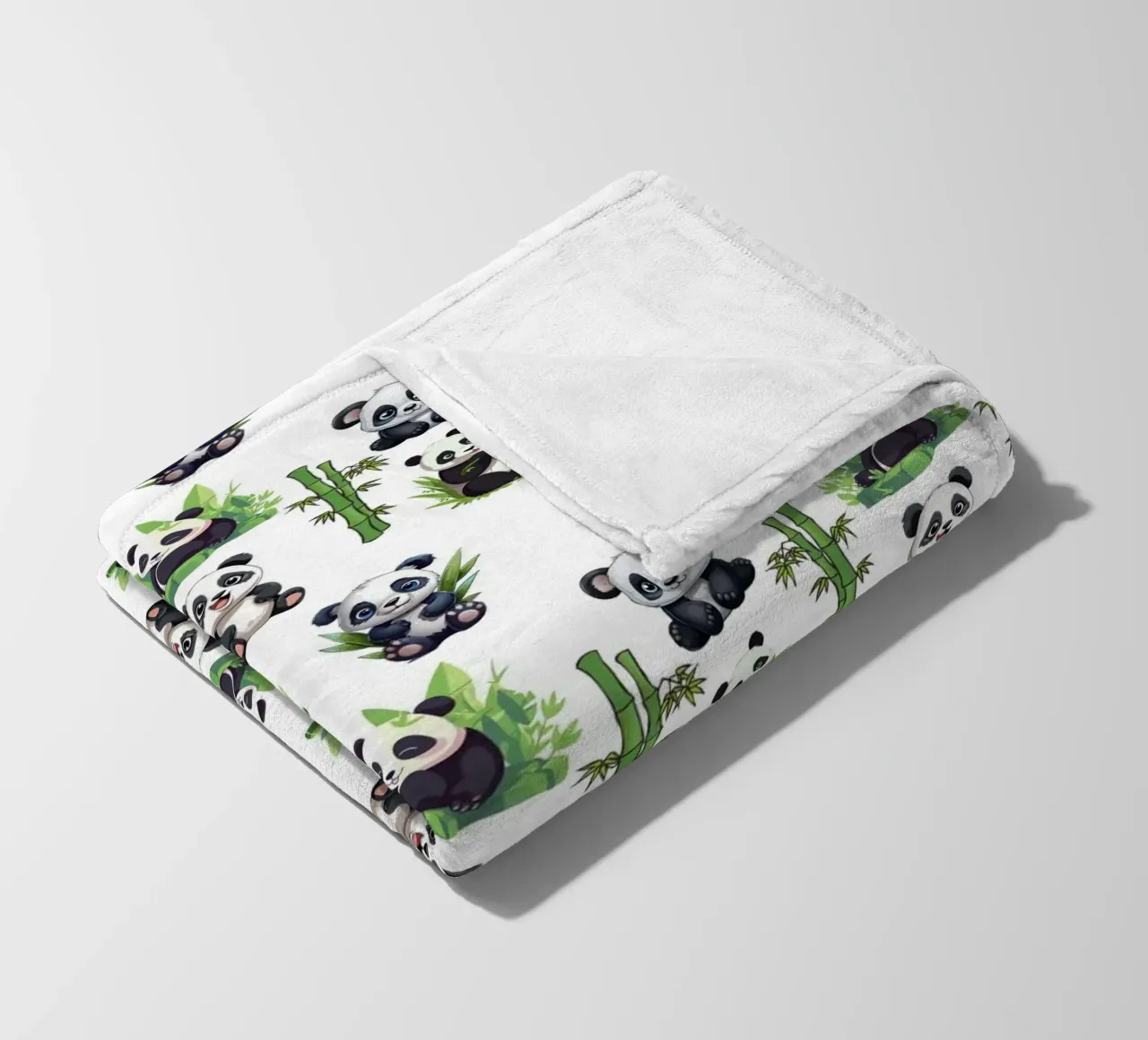 cute panda pattern coperta in pile da berwies design