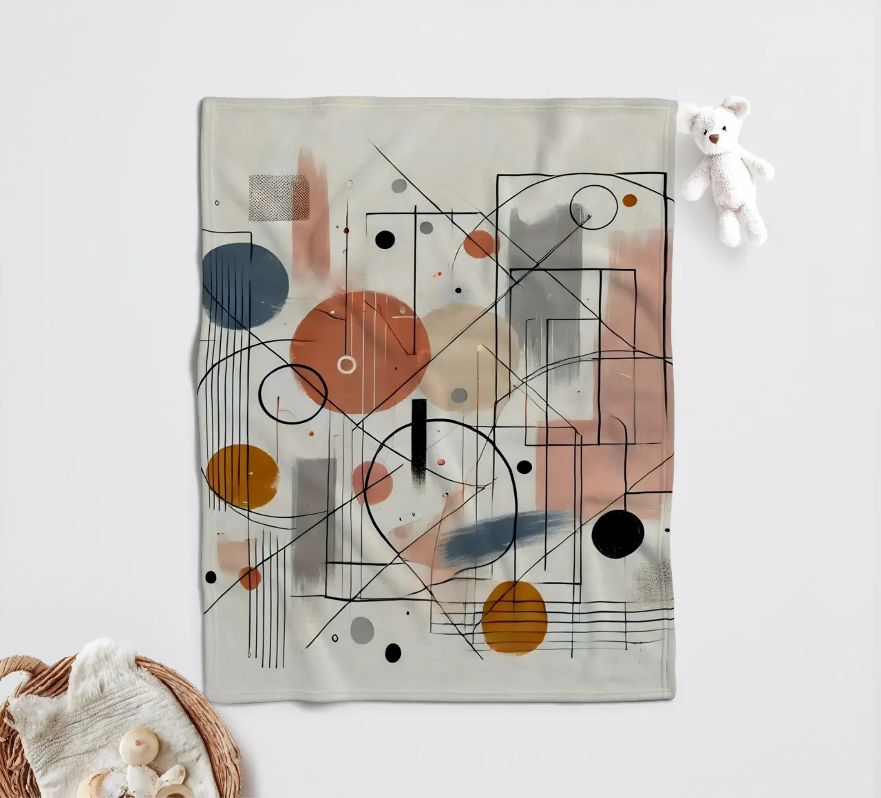 abstract fleecedeken van nomad