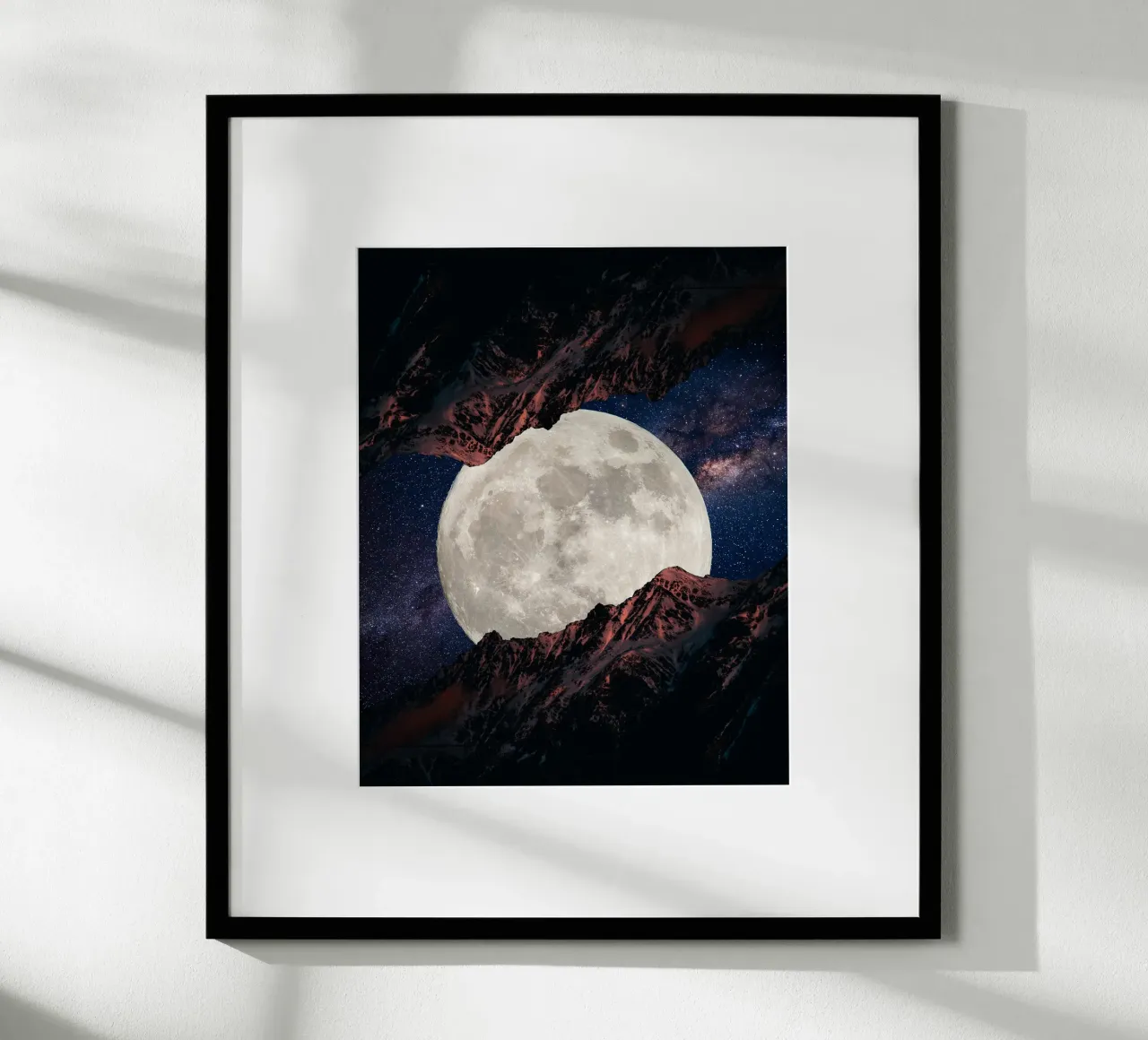 twin mountains and moon hahnemühle by Berwies Artwork