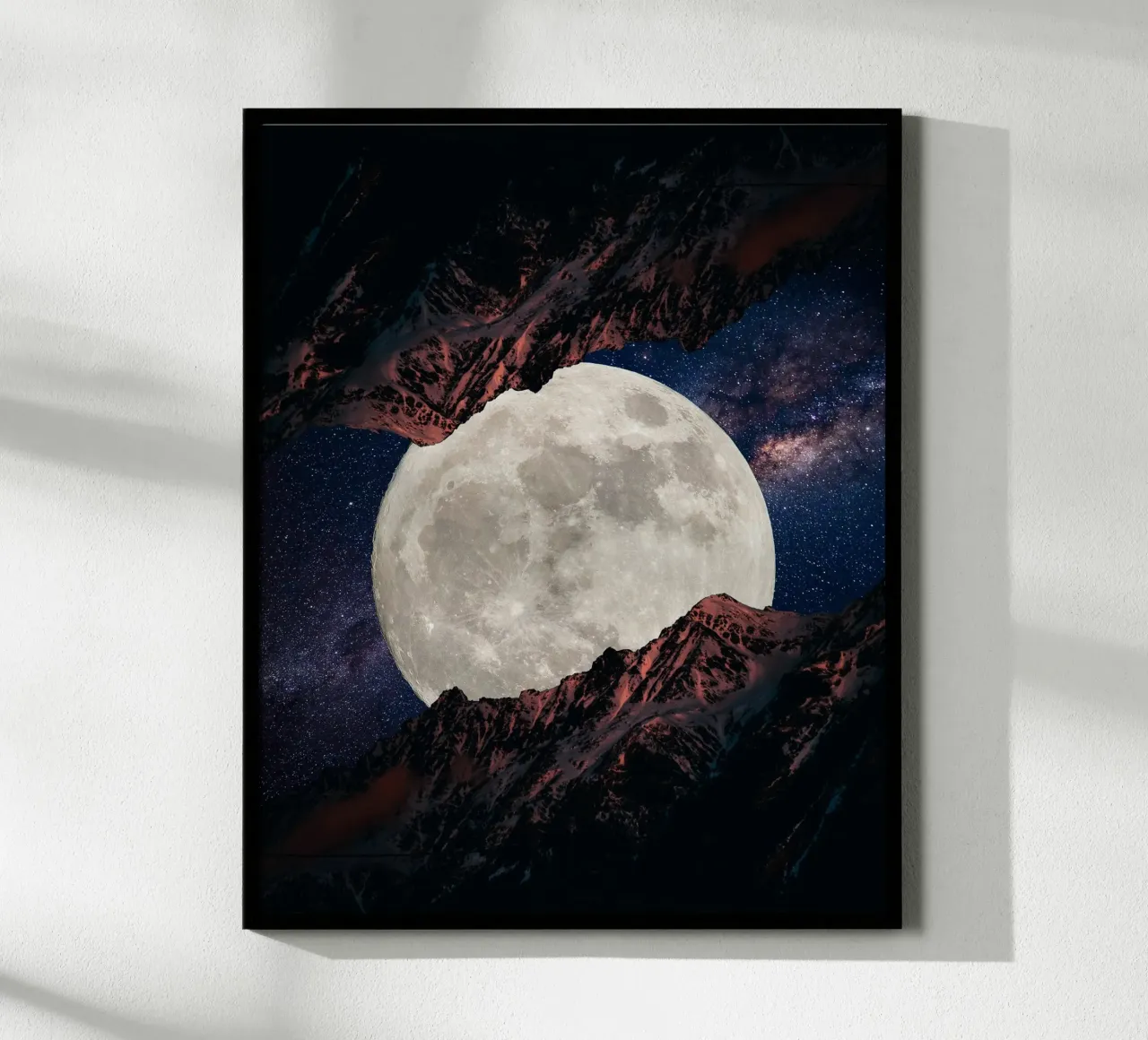 twin mountains and moon hahnemühle by Berwies Artwork
