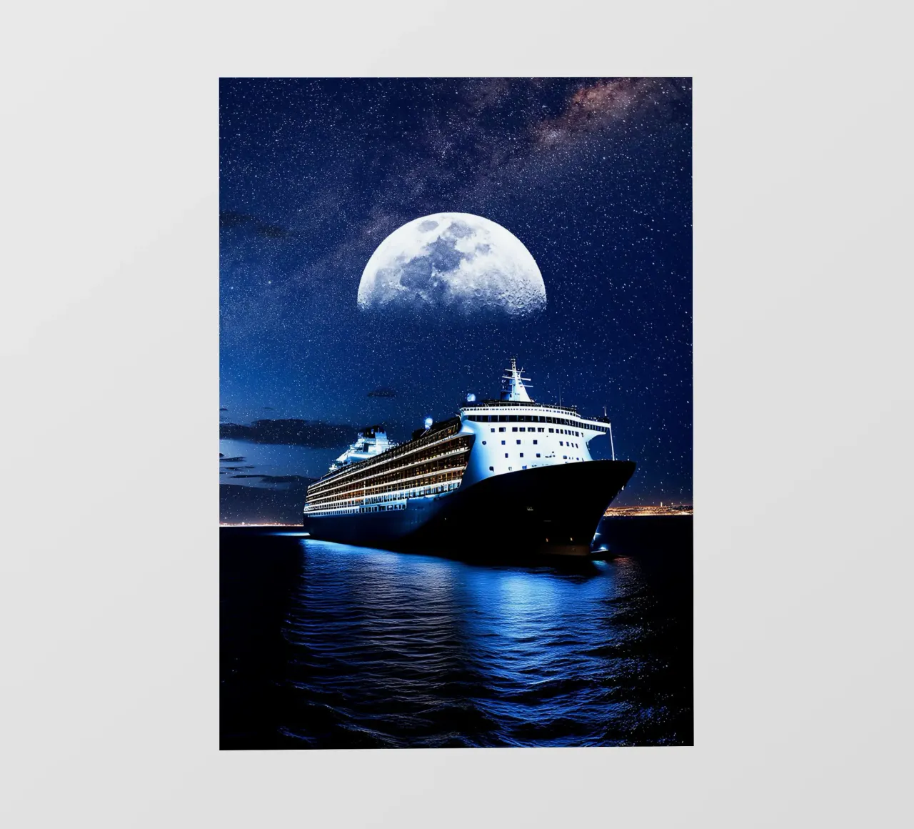 a luxurious cruise ship backlit film by Berwies Artwork