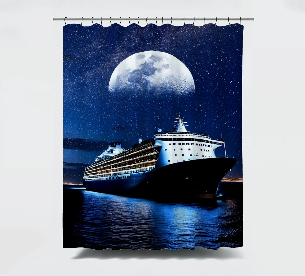 a luxurious cruise ship shower curtain by Berwies Artwork