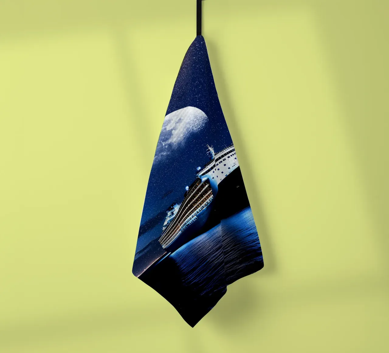 a luxurious cruise ship tea towel by Berwies Artwork