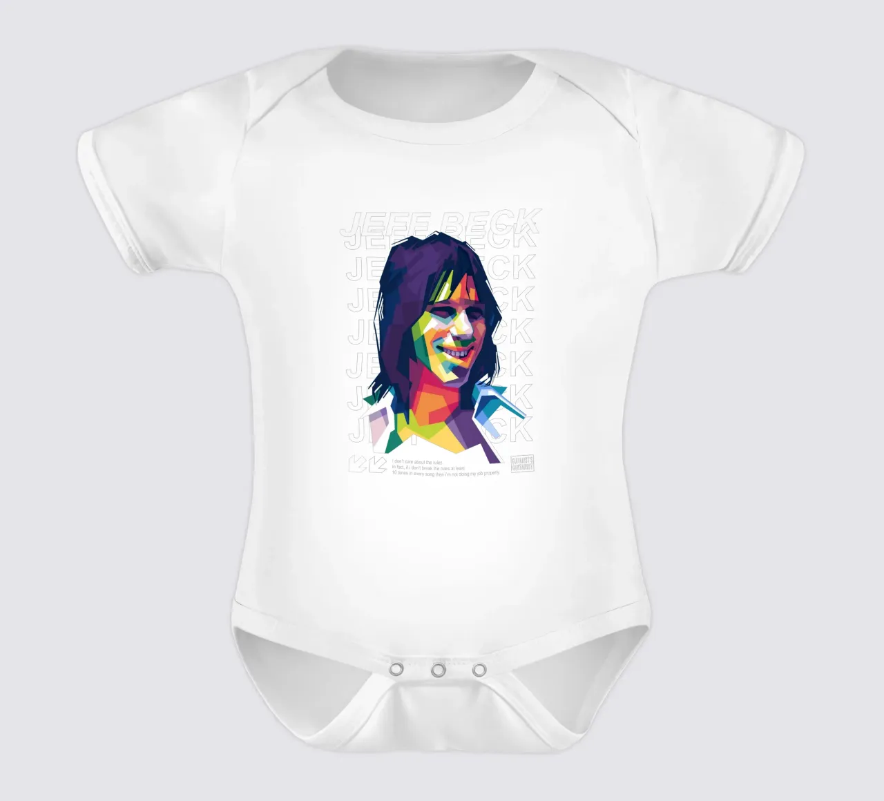 Jeff Beck WPAP body neonato maniche corte da Alkahfsmart