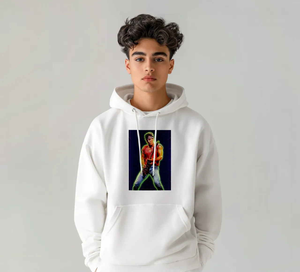 Lo Springsteen felpa con cappuccio da neonartroom