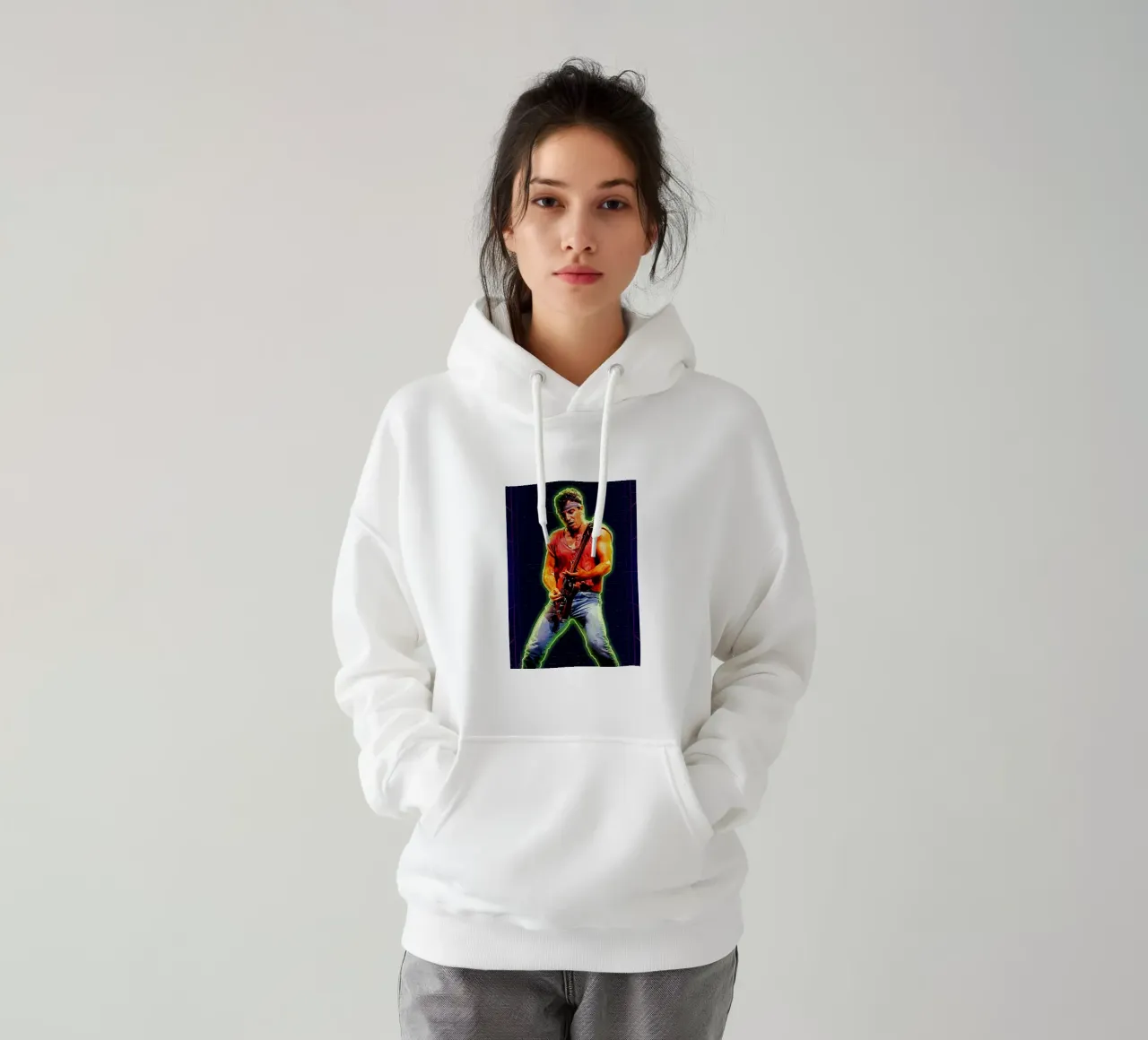 Lo Springsteen felpa con cappuccio da neonartroom