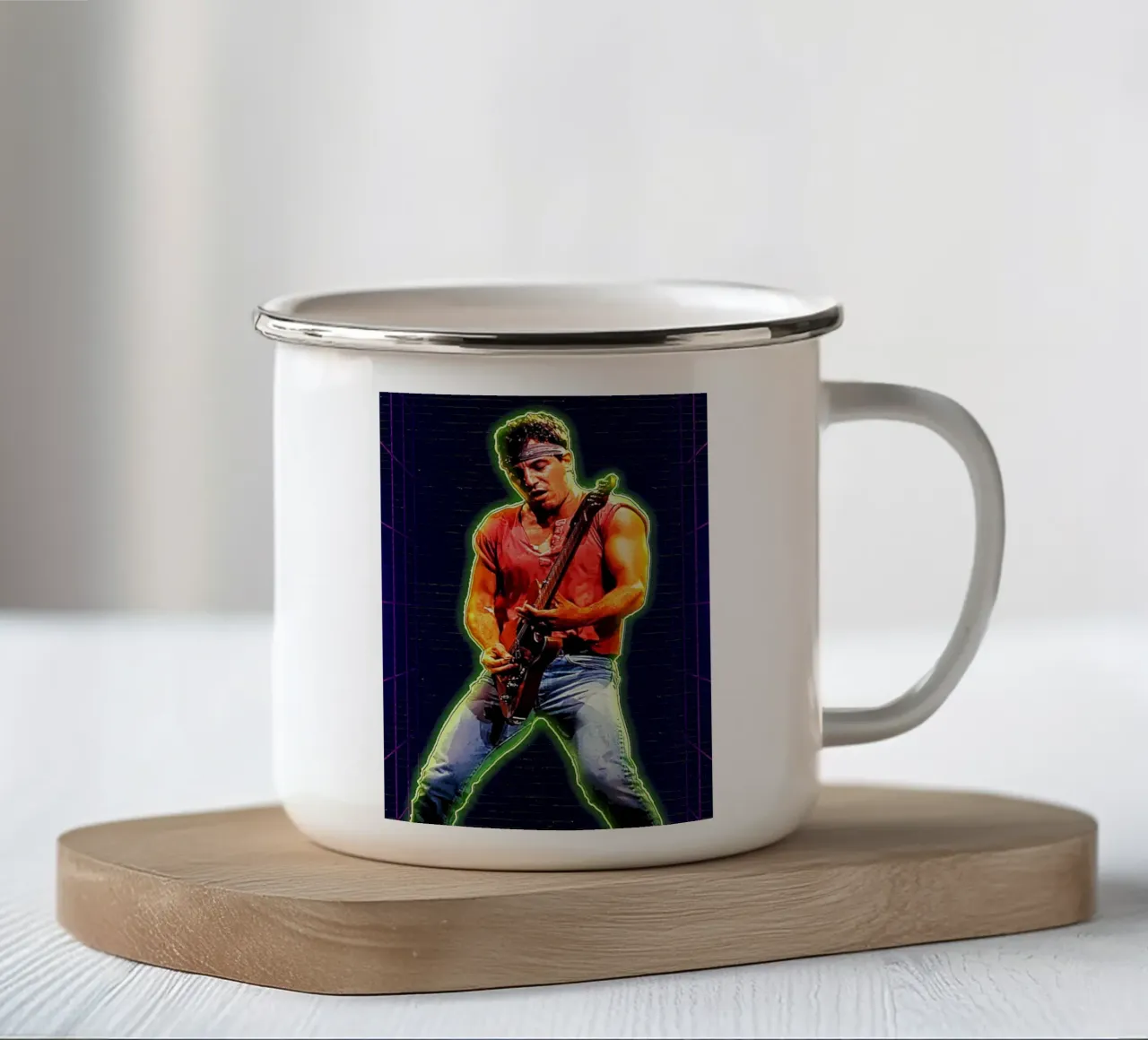 Lo Springsteen tazza in smalto da neonartroom