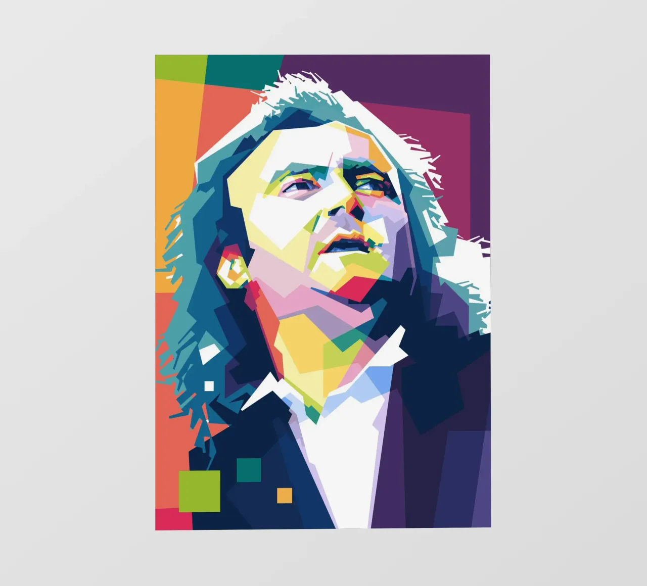 Phil Collins WPAP pellicola backlit da Alkahfsmart
