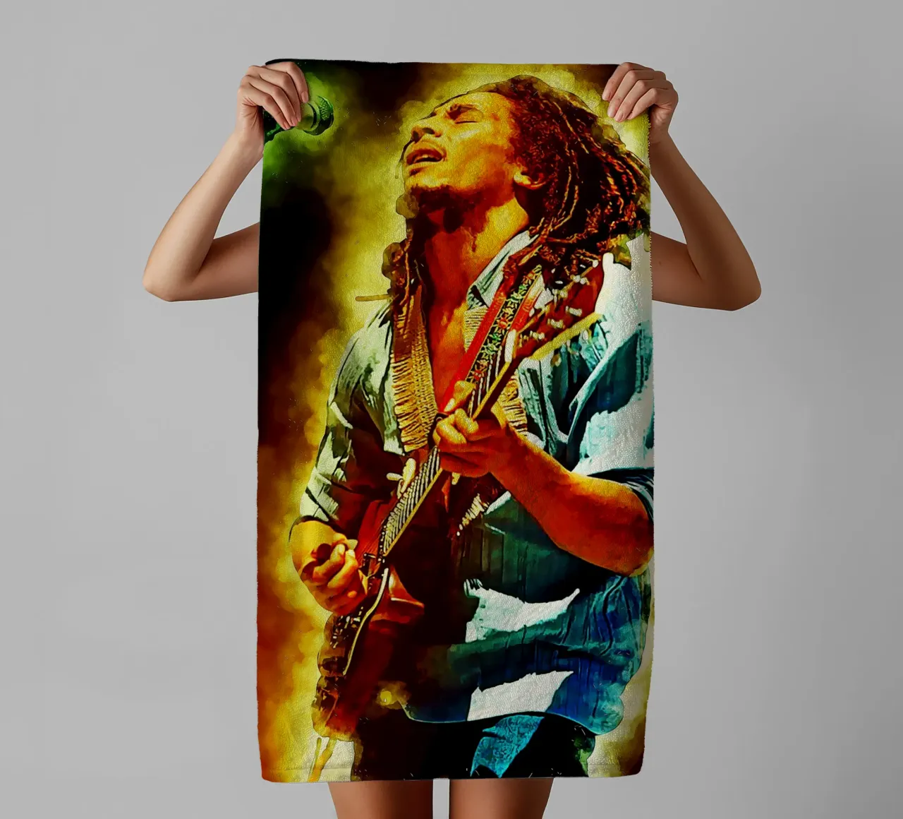 Epic of Marley towel by neonartroom
