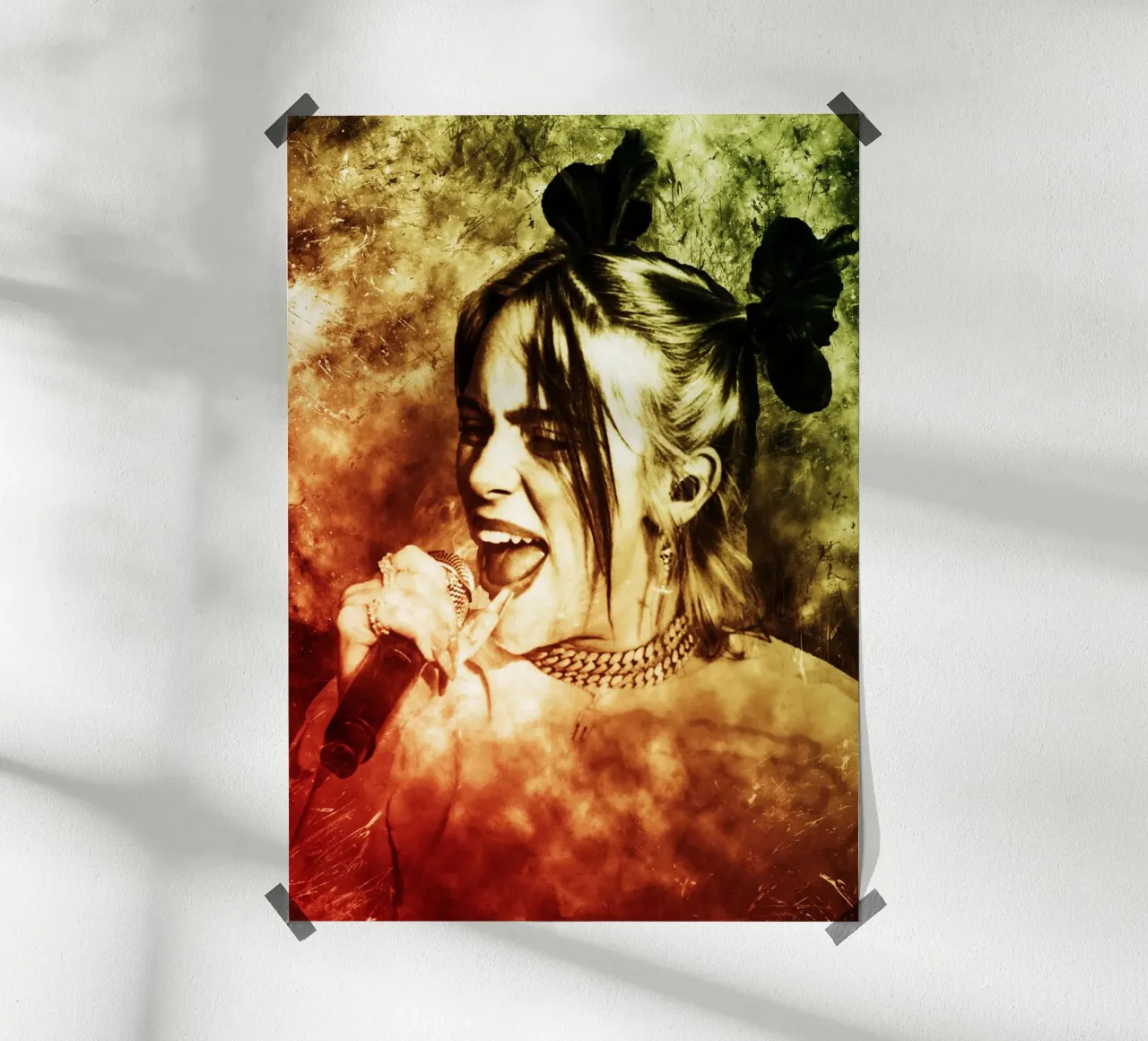 Arte di Billie poster con telaio in alluminio da neonartroom