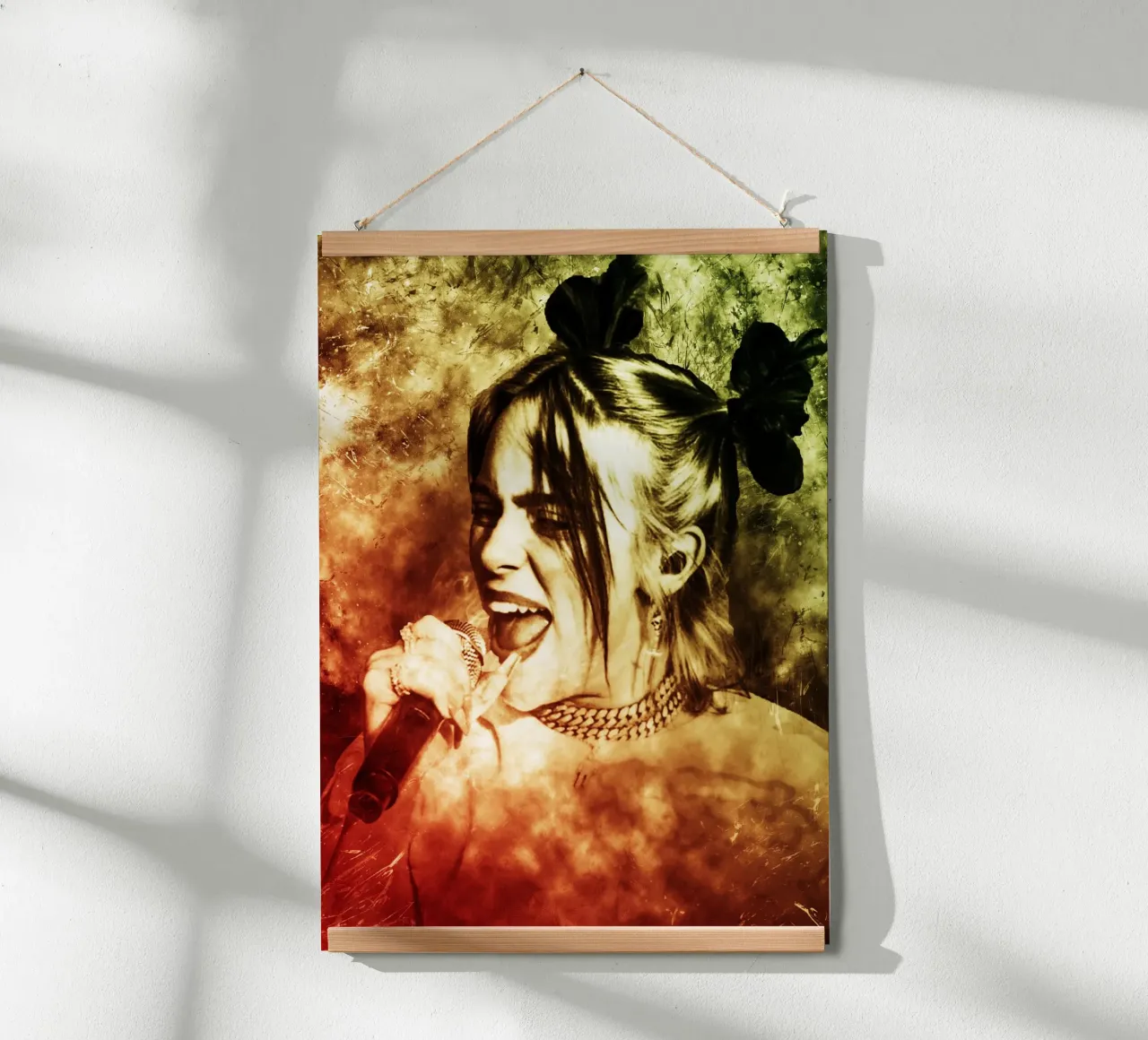 Arte di Billie poster con telaio in alluminio da neonartroom