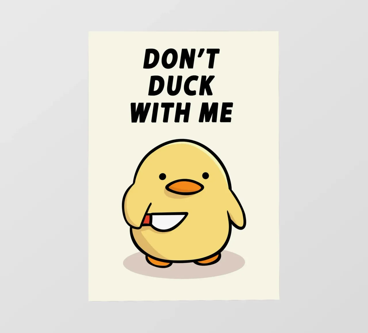 Don't Duck With Me backlit folie van Nando Art
