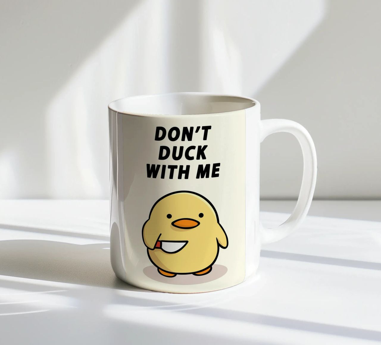 Don't Duck With Me tazza in ceramica da Nando Art