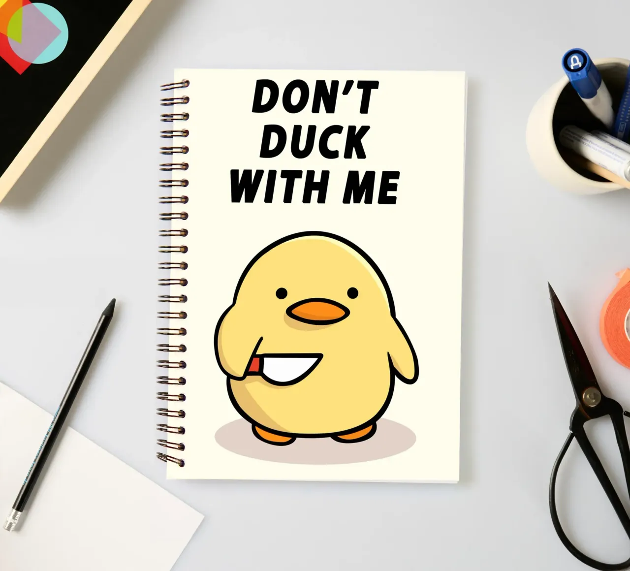 Don't Duck With Me diario ad anelli da Nando Art