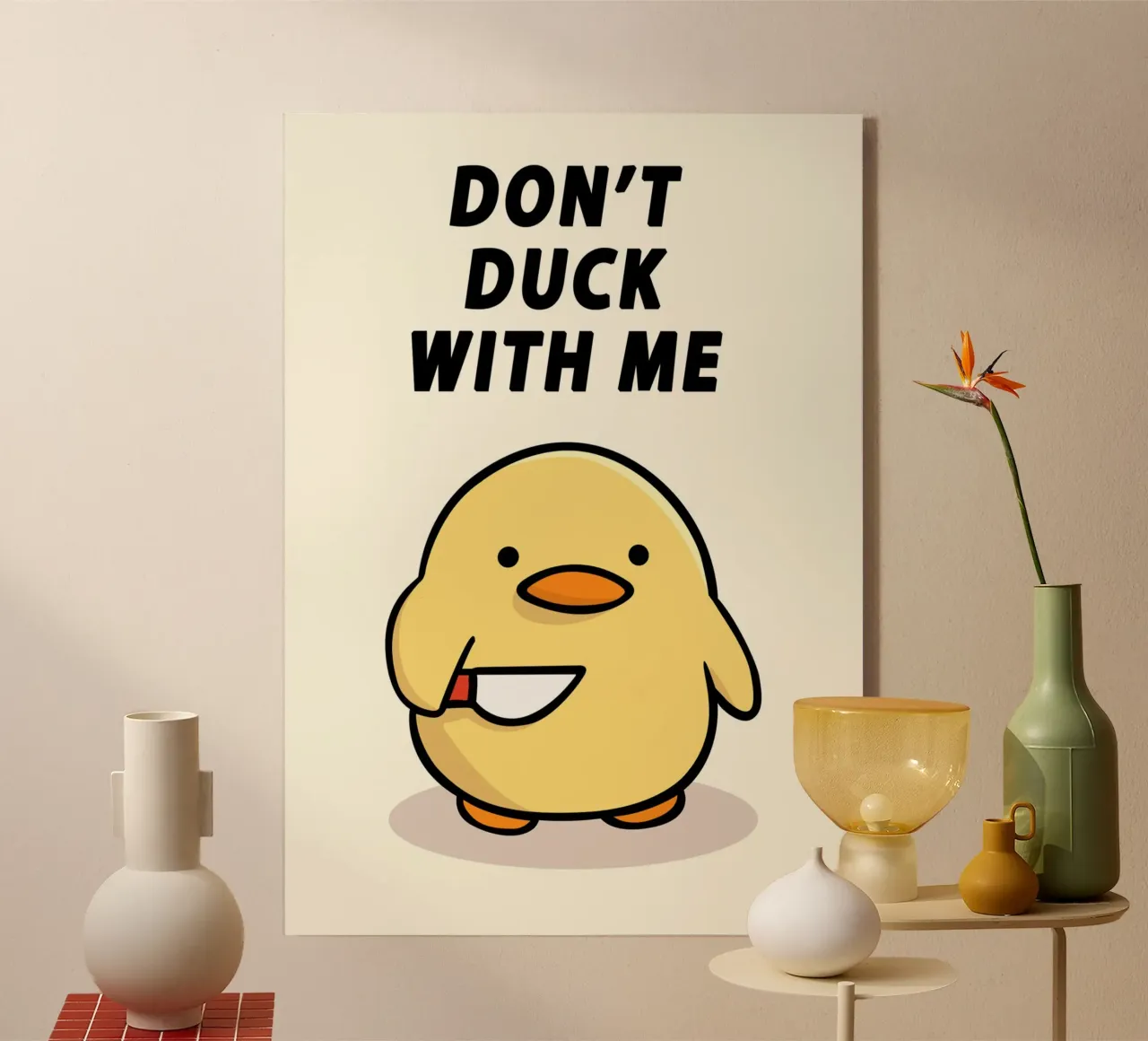 Don't Duck With Me metacrilato de Nando Art