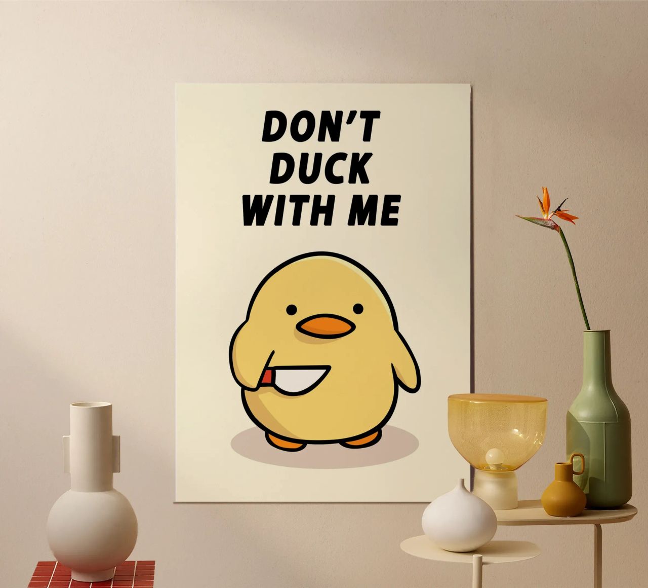 Don't Duck With Me alluminio dibond da Nando Art