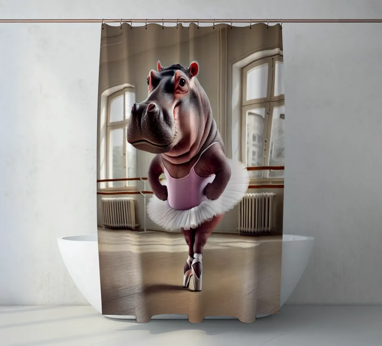 Hip shower curtain by Art Unleashed