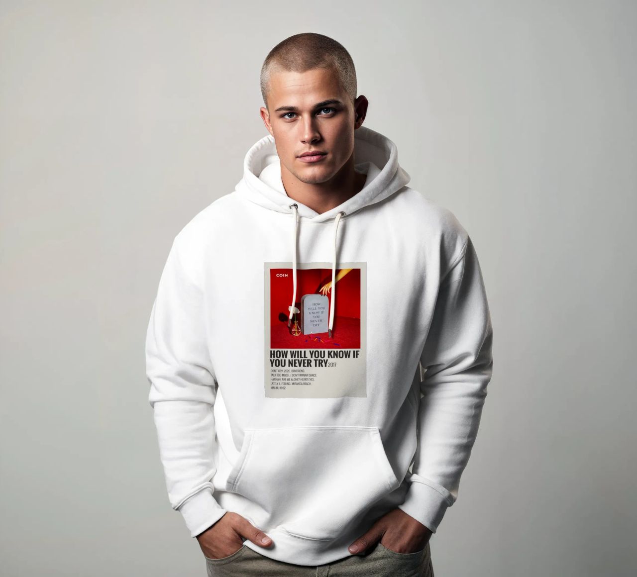 How Will You Know If You Never Try by Coin sudadera con capucha de SoundStudio