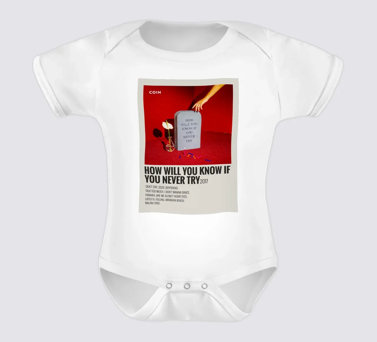How Will You Know If You Never Try by Coin Kurzarm Babybody von SoundStudio