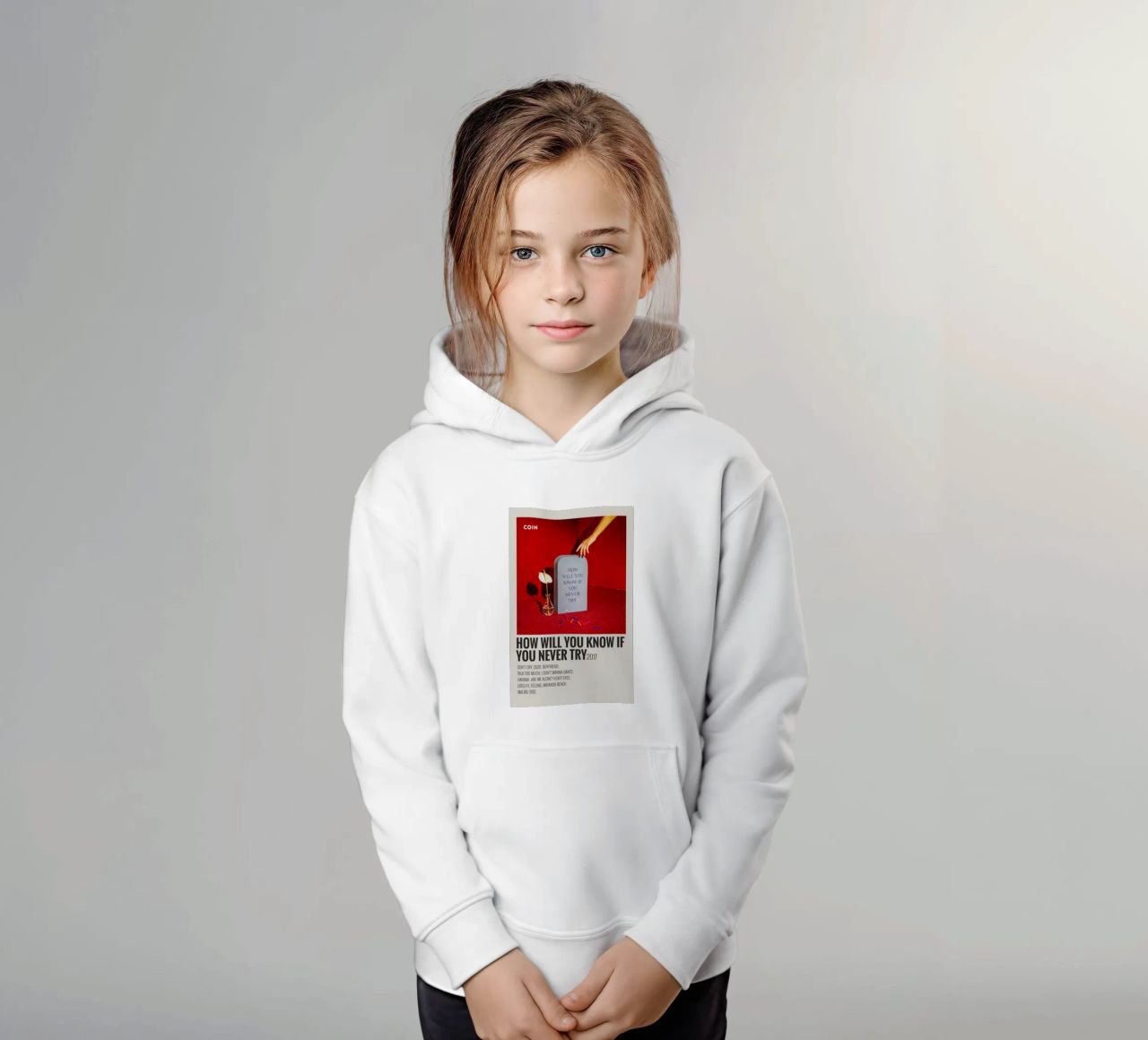 How Will You Know If You Never Try by Coin felpa bambino con cappuccio da SoundStudio