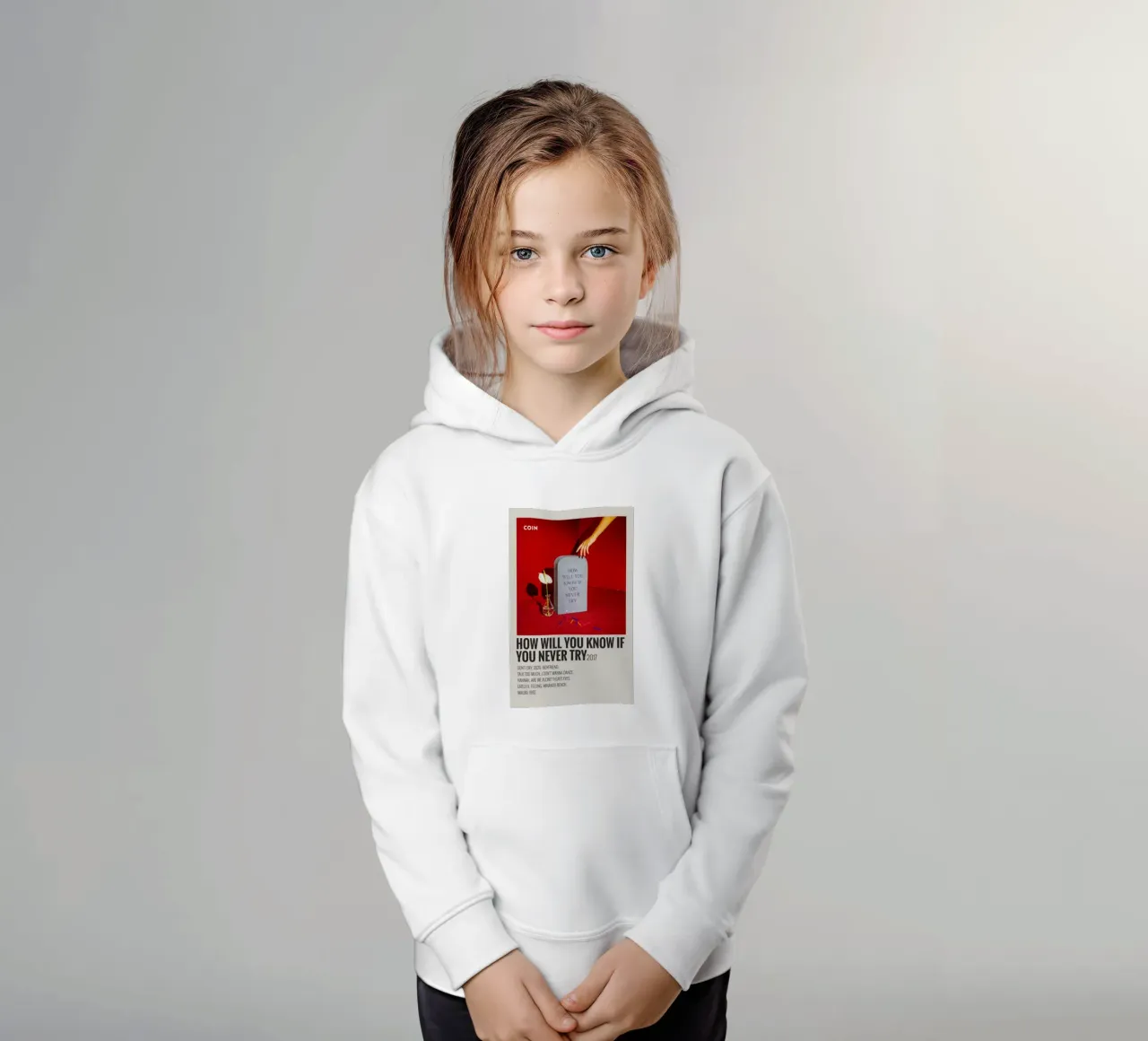 How Will You Know If You Never Try by Coin Kinder Hoodie von SoundStudio