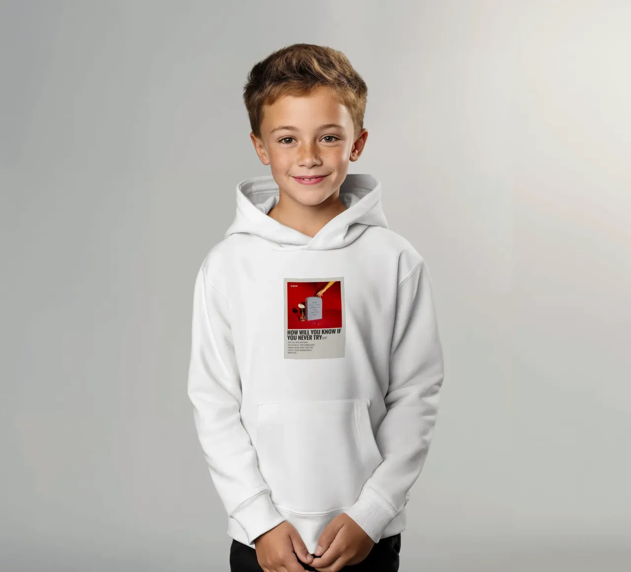 How Will You Know If You Never Try by Coin kids hoodie by SoundStudio