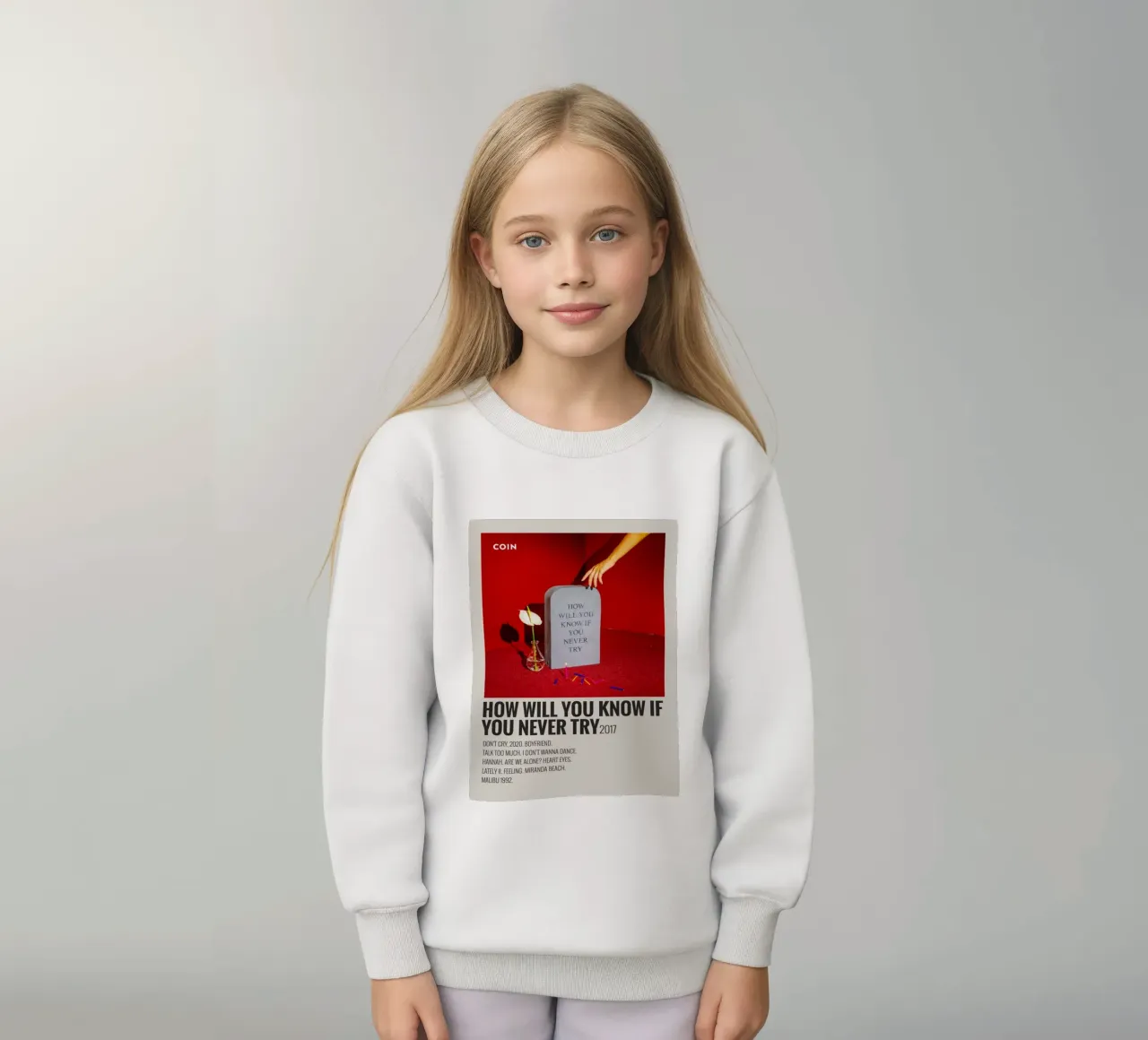 How Will You Know If You Never Try by Coin Kinder Sweatshirt von SoundStudio