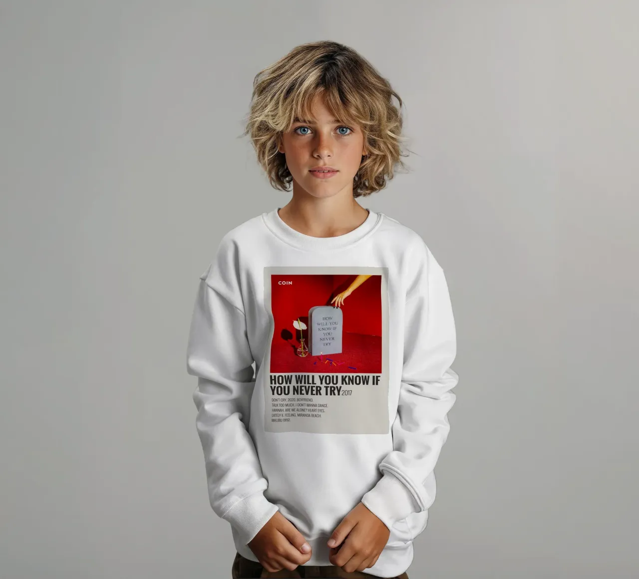 How Will You Know If You Never Try by Coin Kinder Sweatshirt von SoundStudio