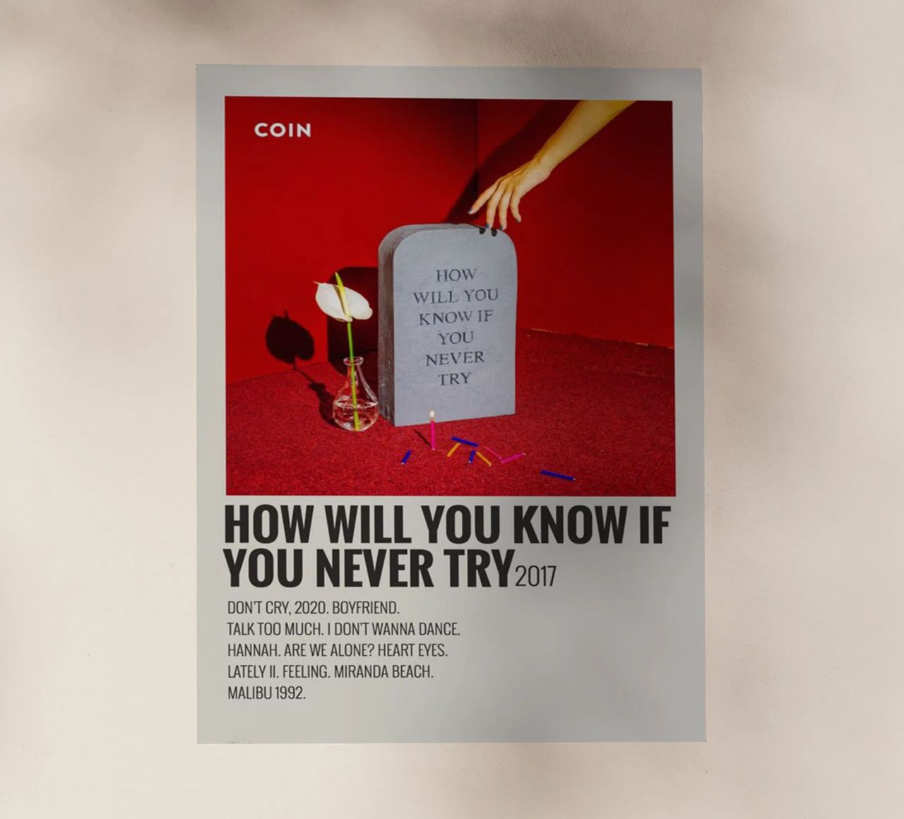 How Will You Know If You Never Try by Coin pellicola backlit da SoundStudio