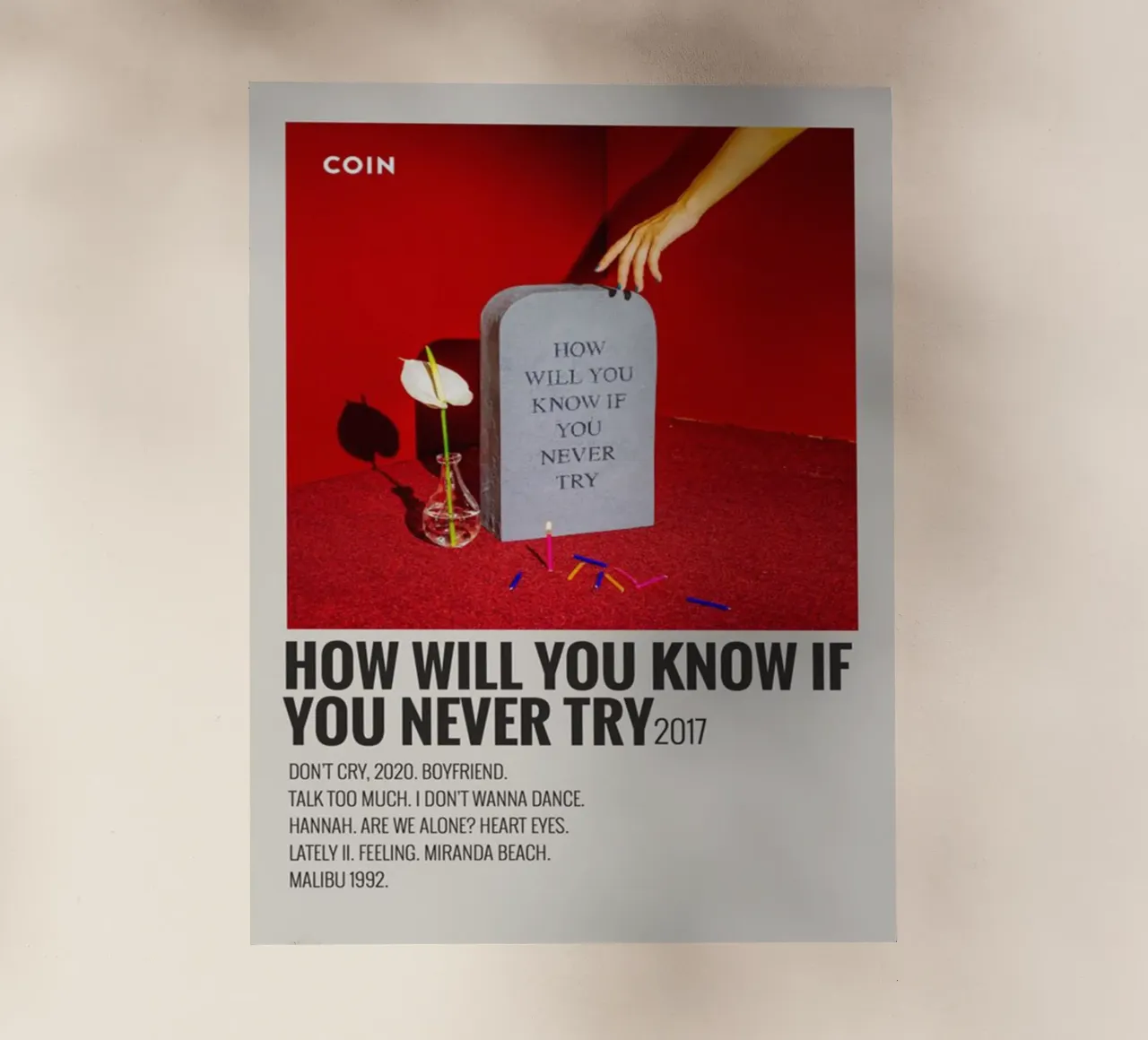 How Will You Know If You Never Try by Coin backlit folie van SoundStudio