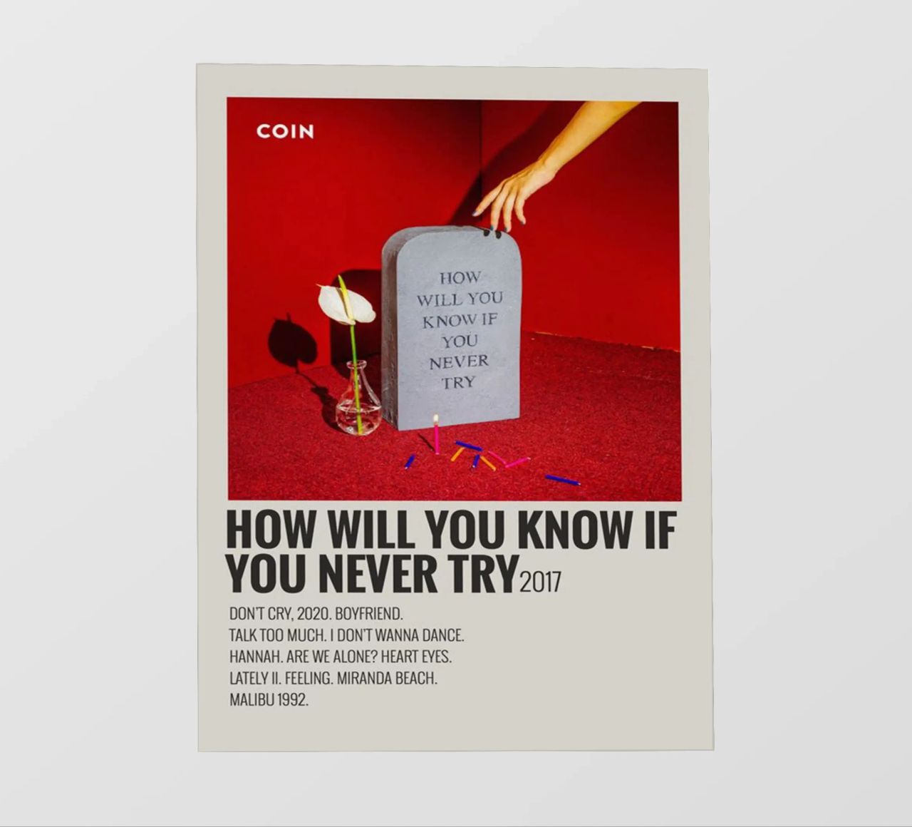 How Will You Know If You Never Try by Coin pellicola backlit da SoundStudio