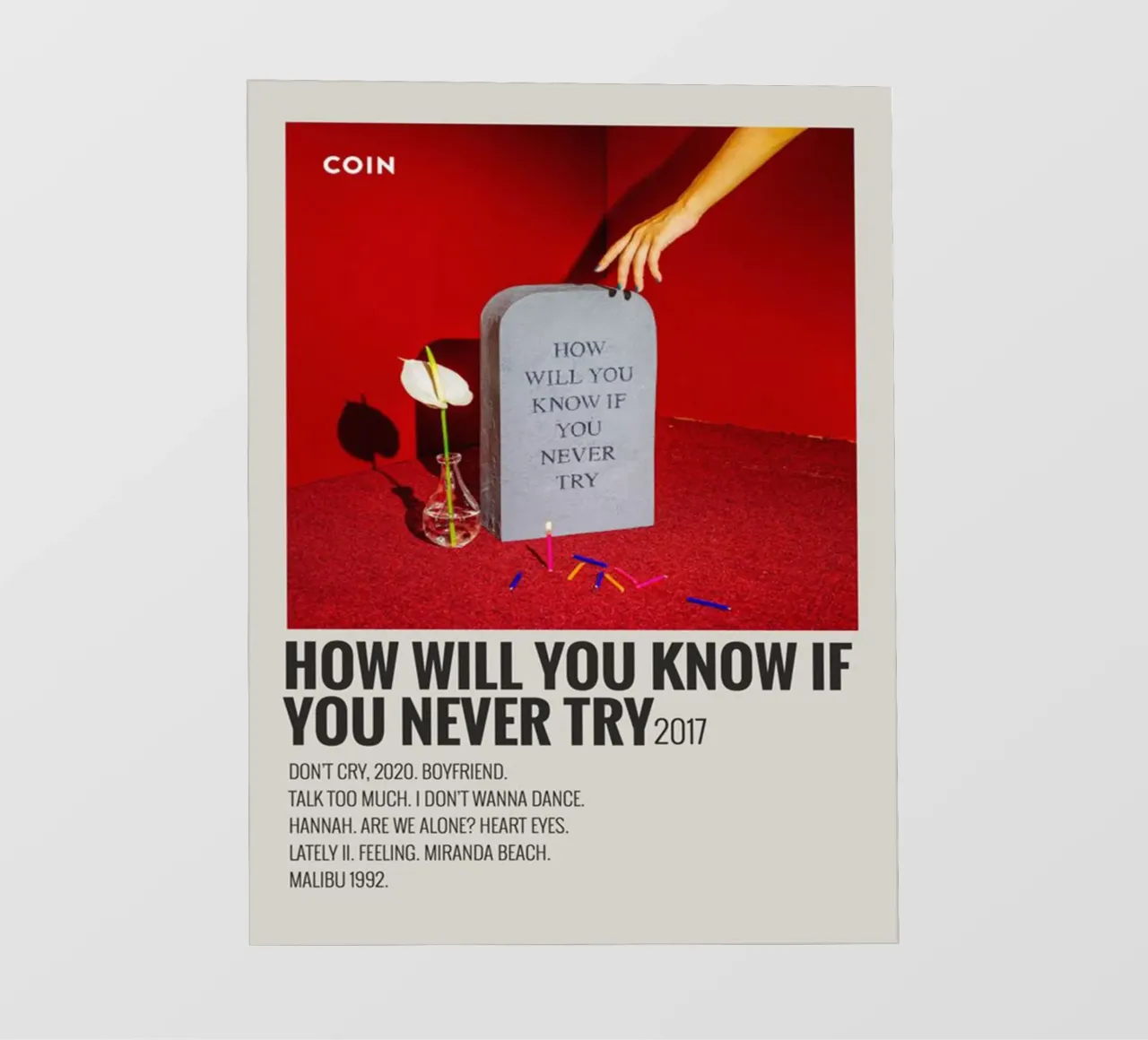 How Will You Know If You Never Try by Coin backlit folie van SoundStudio