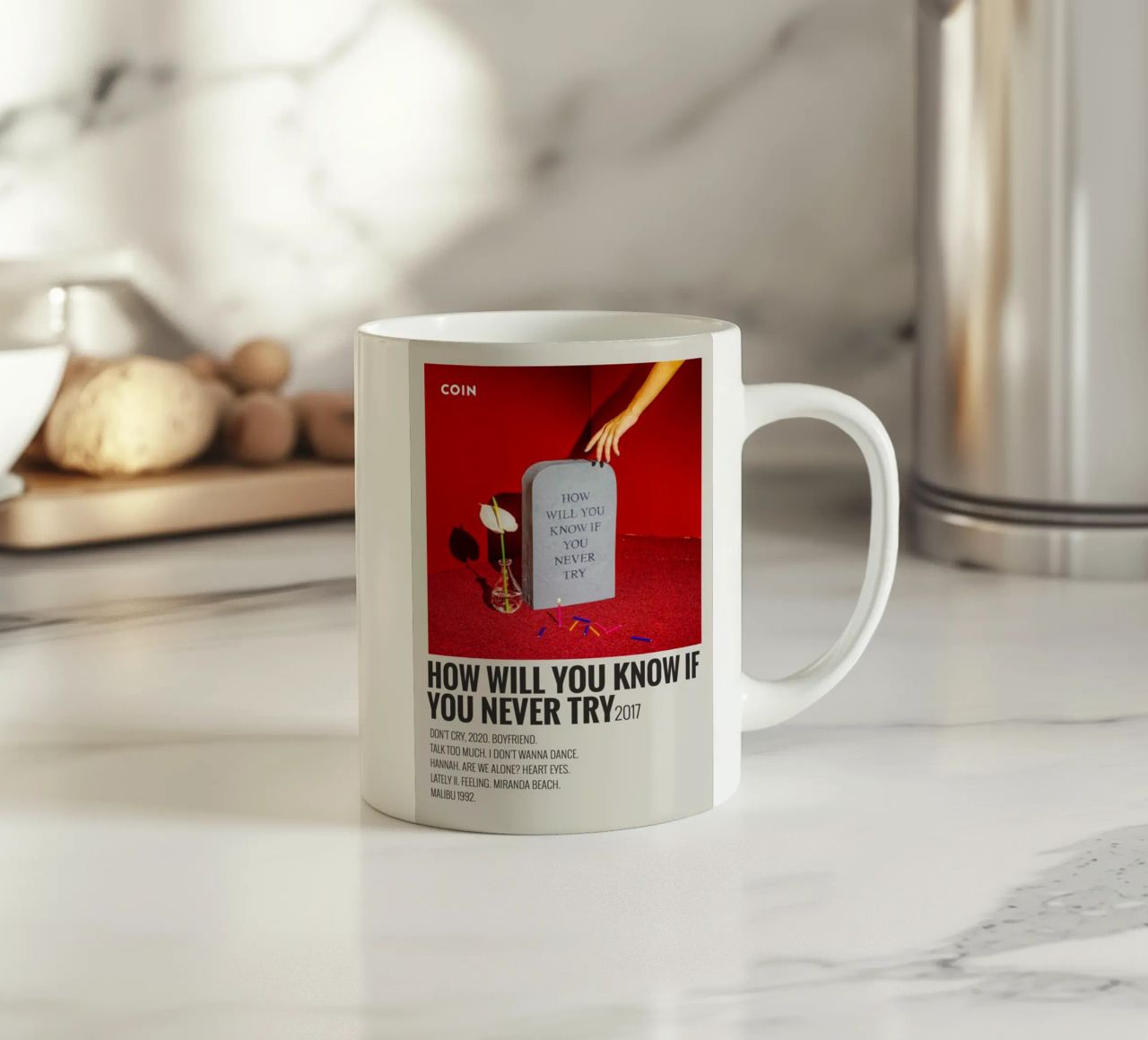 How Will You Know If You Never Try by Coin tazza in ceramica da SoundStudio