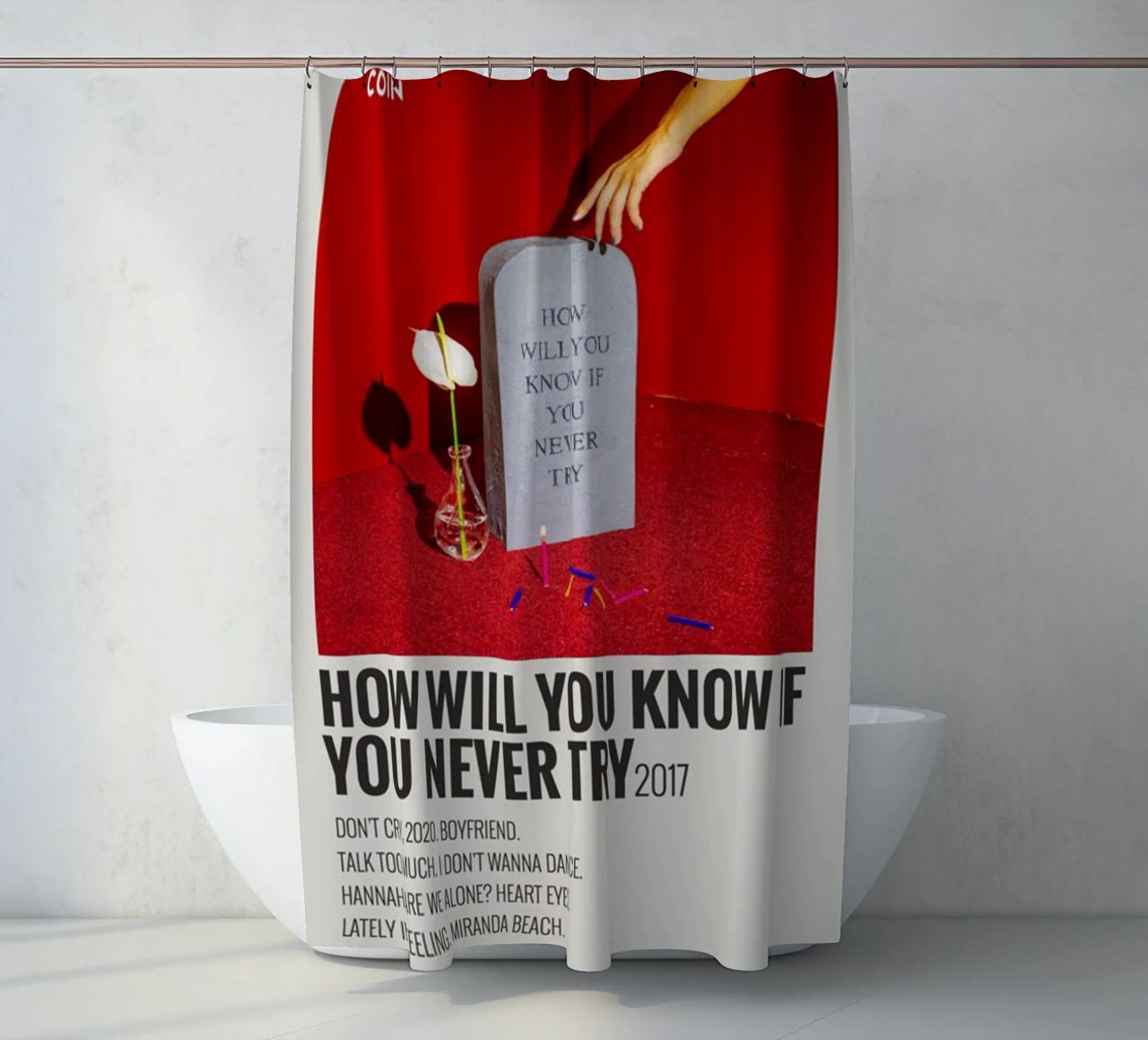 How Will You Know If You Never Try by Coin tenda da doccia da SoundStudio