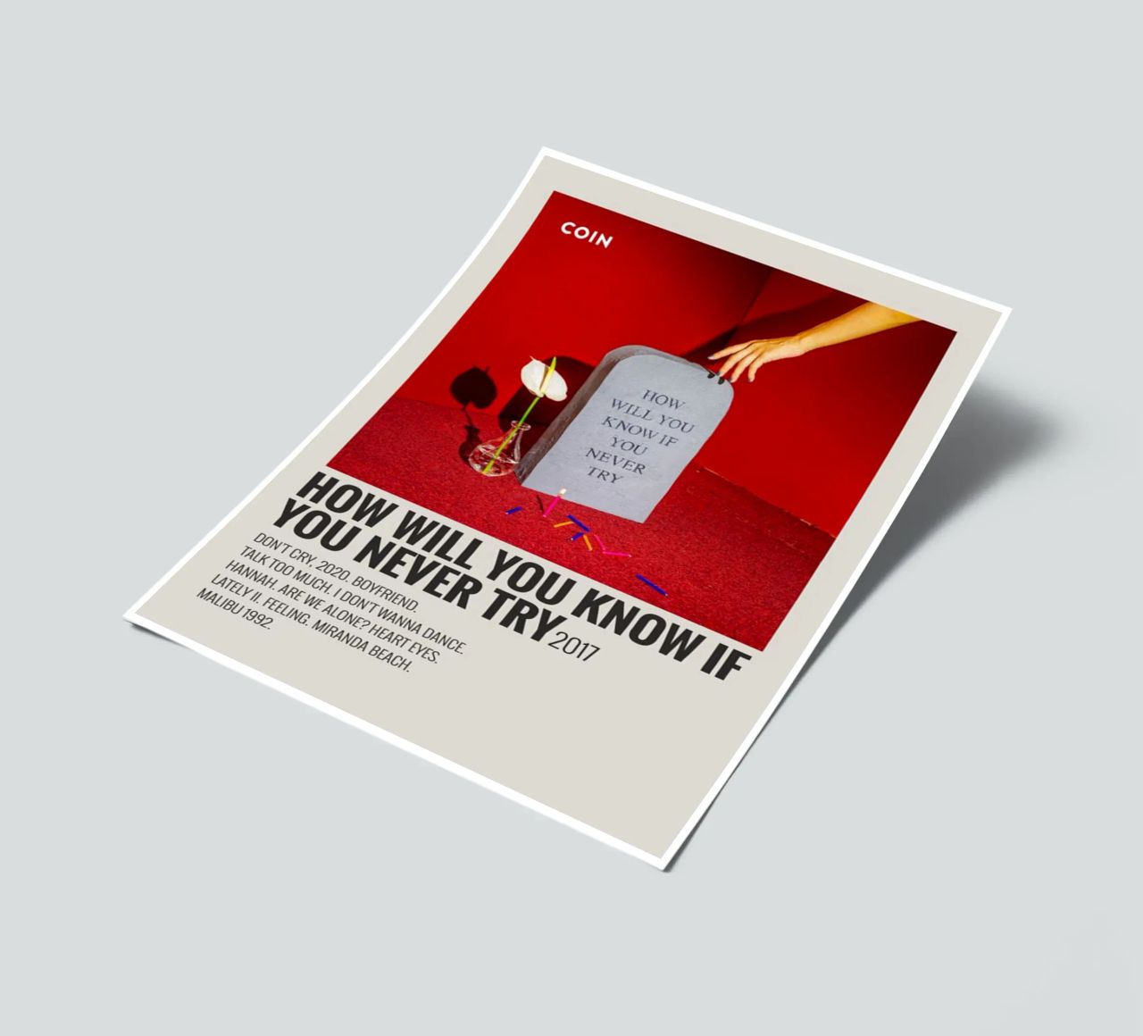 How Will You Know If You Never Try by Coin foglio adesivo da SoundStudio