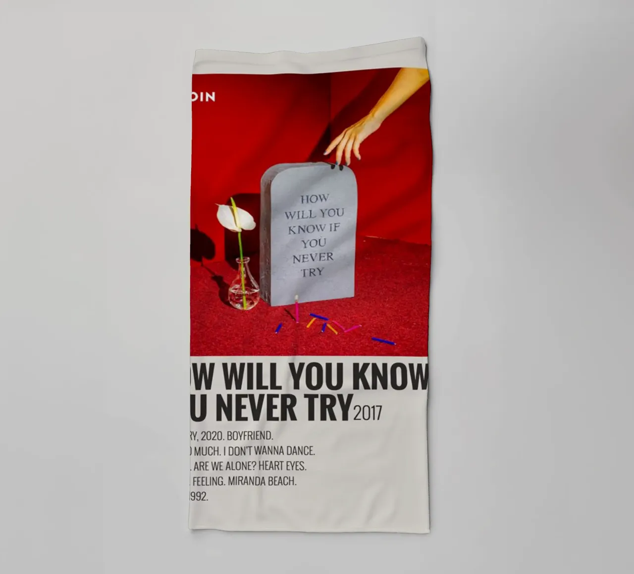 How Will You Know If You Never Try by Coin serviette de bain de SoundStudio