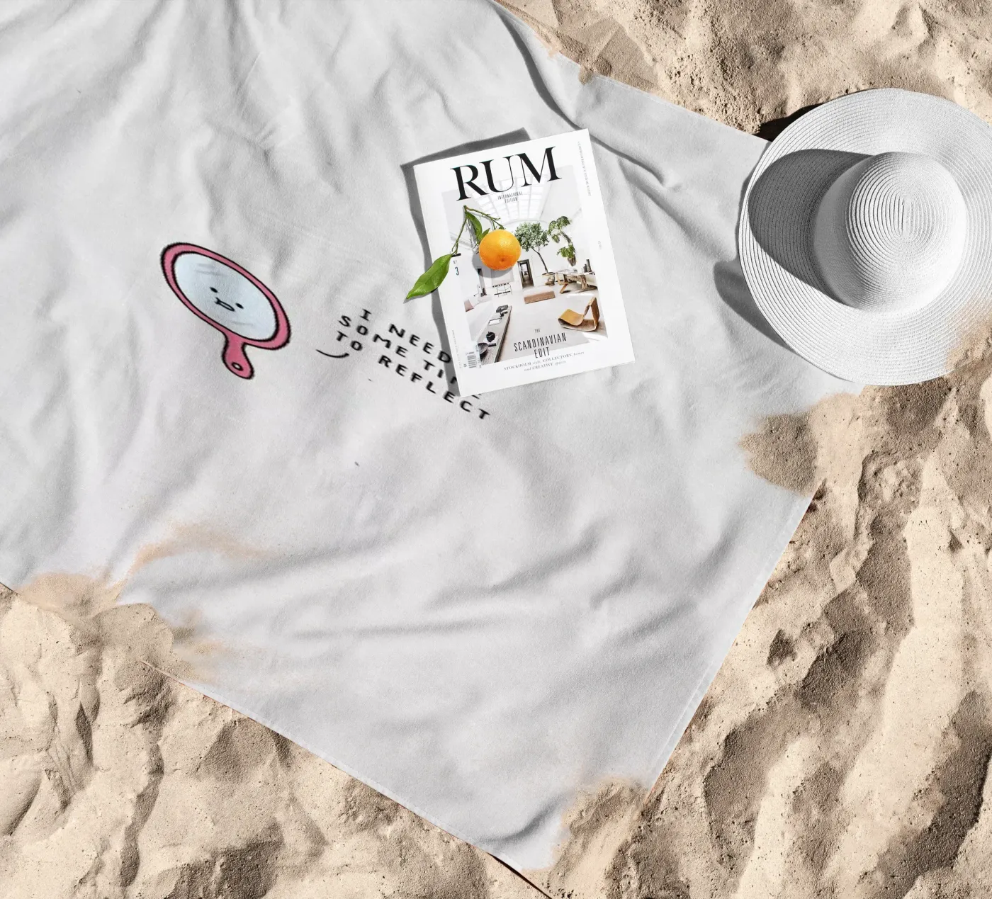 Mirror strandhanddoek van Jaco Haasbroek