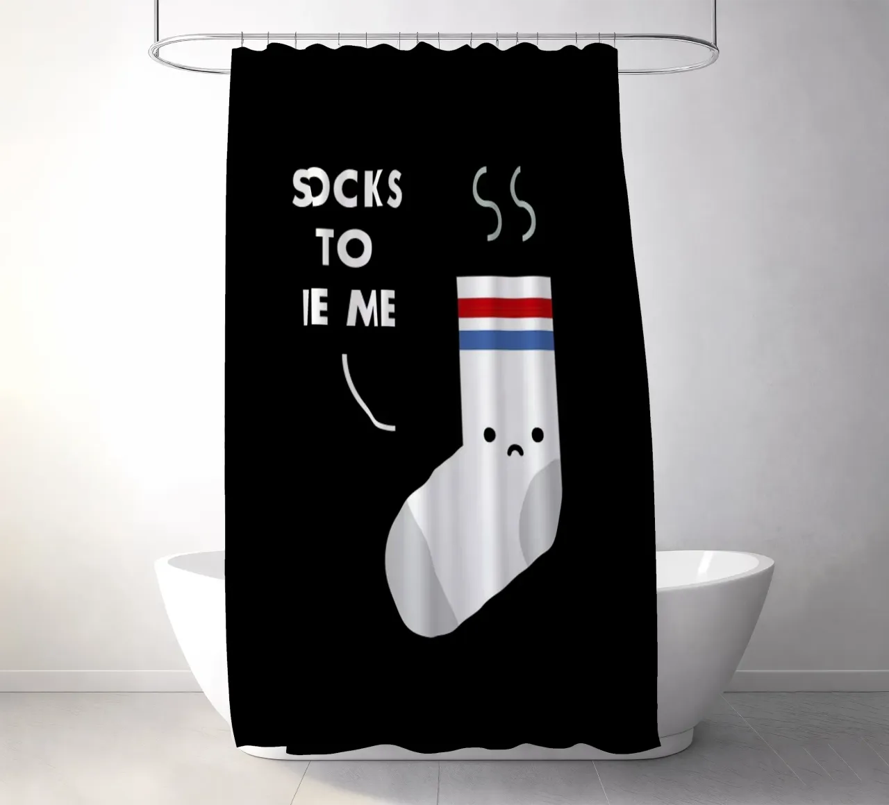 Socks douchegordijn van Jaco Haasbroek