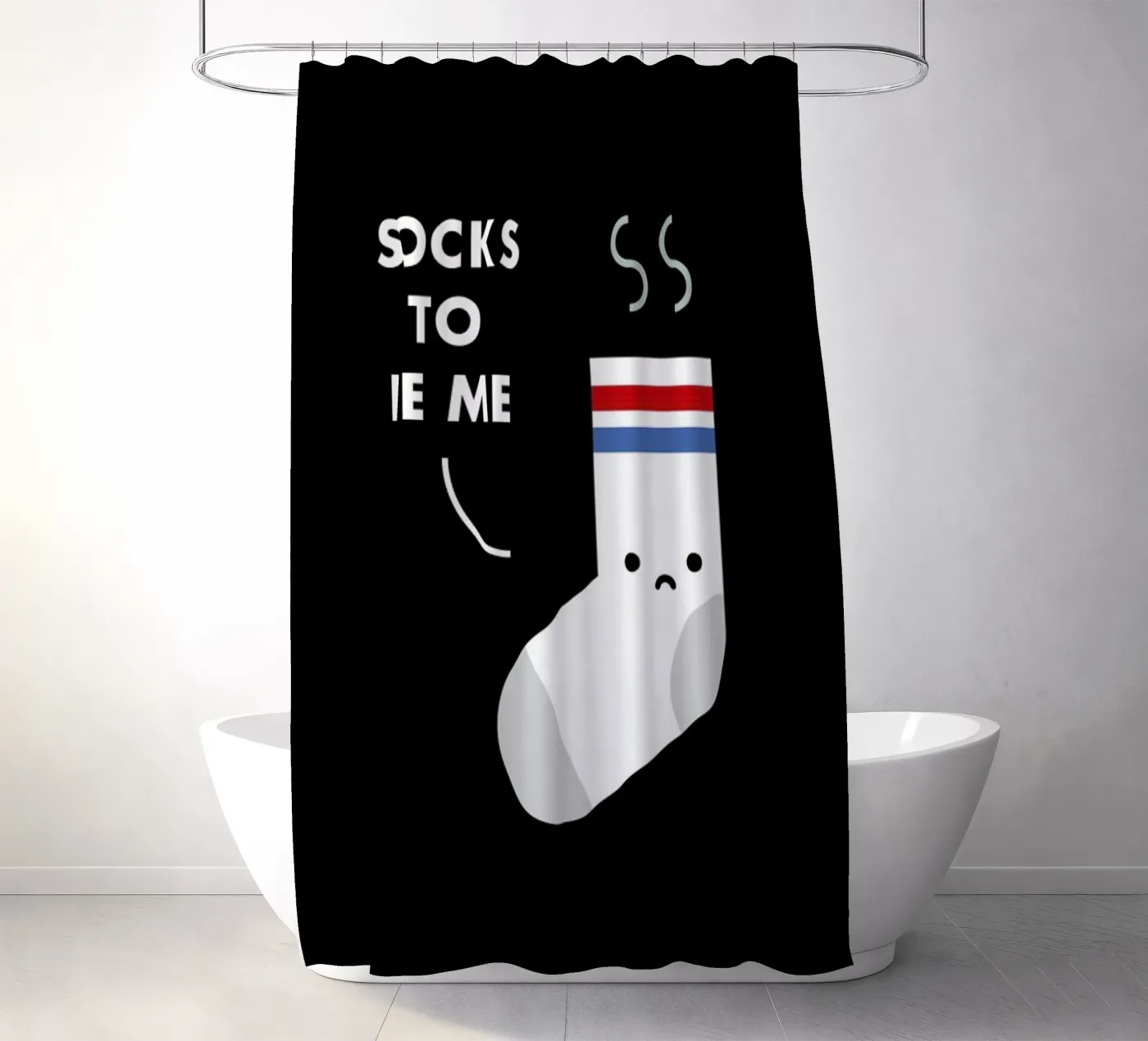 Socks douchegordijn van Jaco Haasbroek