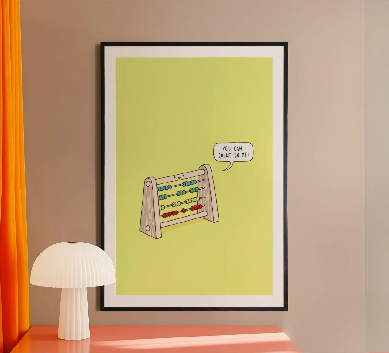 The Ever Reliable Abacus poster con telaio in alluminio da Jaco Haasbroek