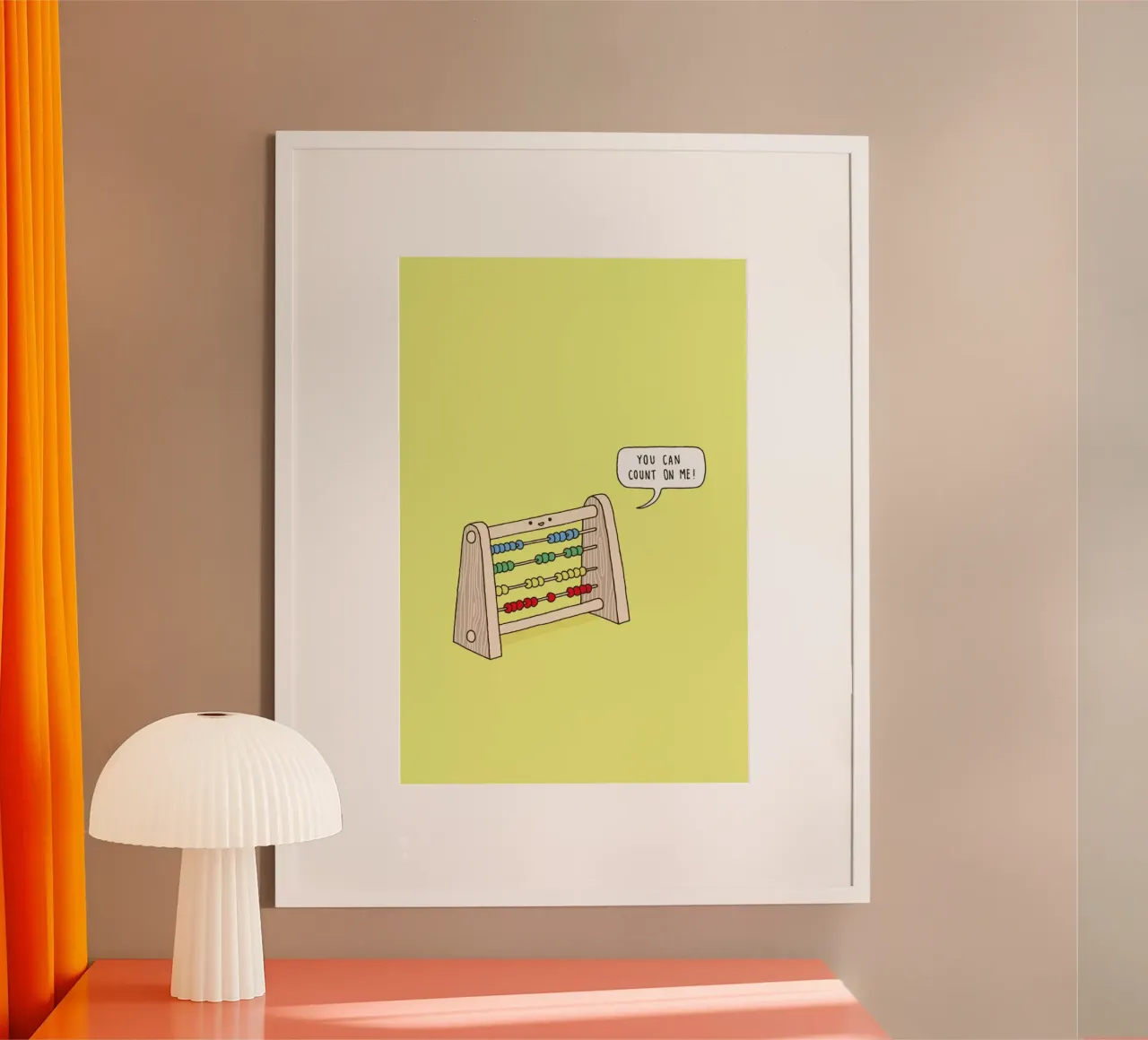The Ever Reliable Abacus poster con telaio in alluminio da Jaco Haasbroek