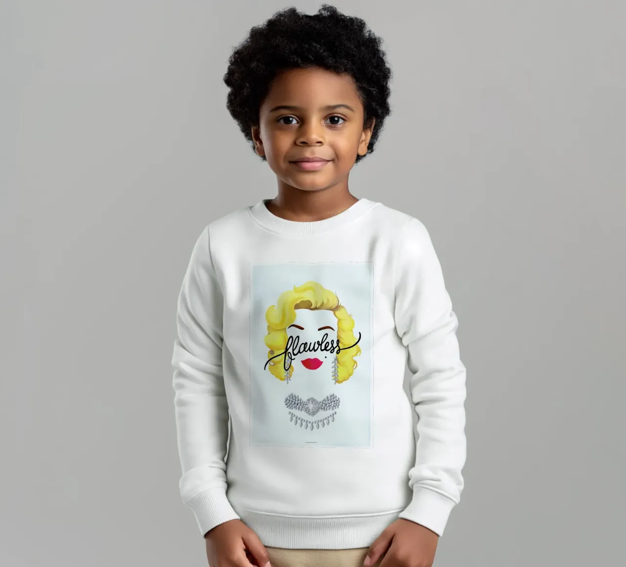 Flawless Marilyn felpa bambino da Nour Tohme